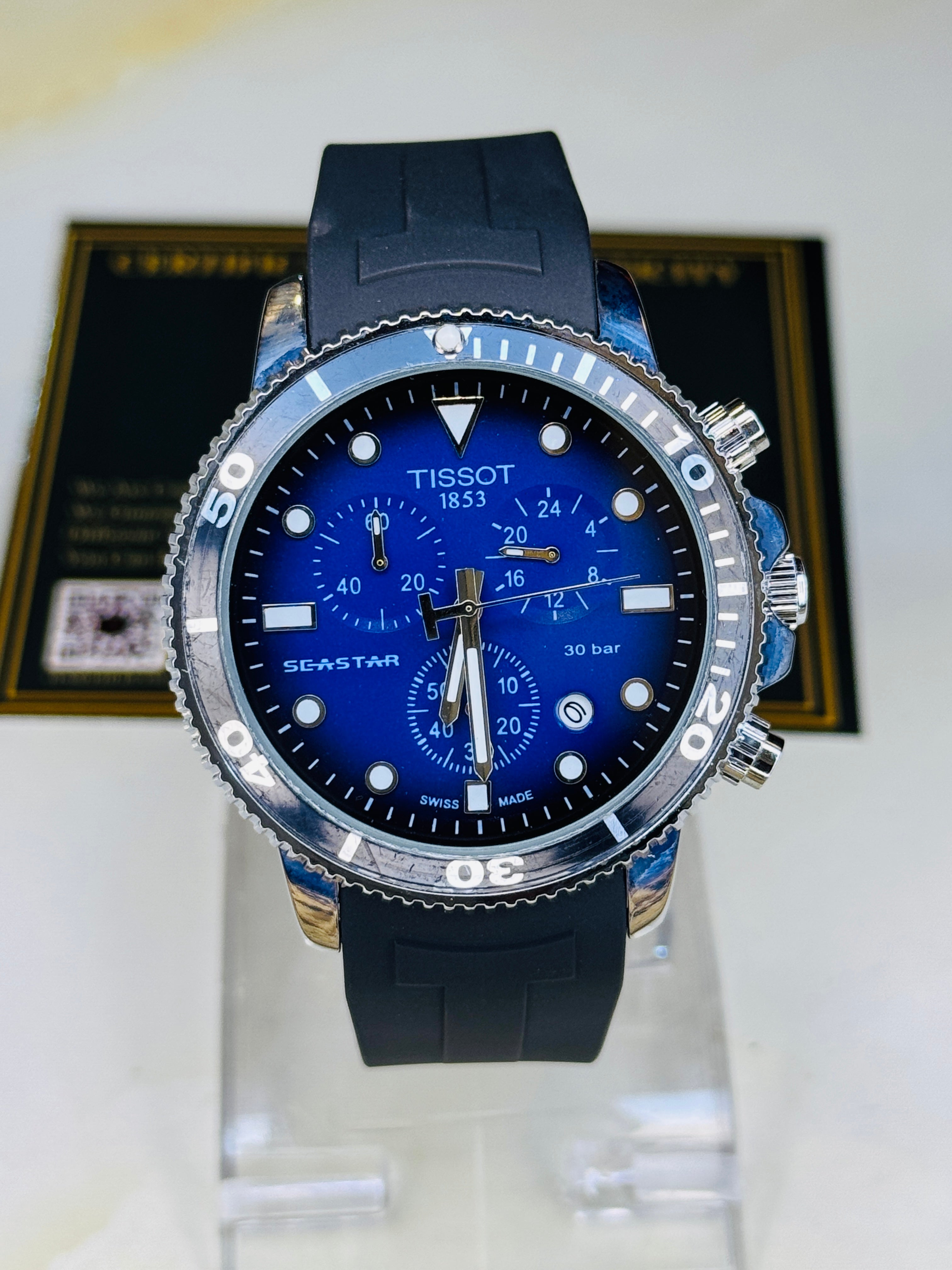 Black Sapphire Tissot Sea Star Chronograph Watch