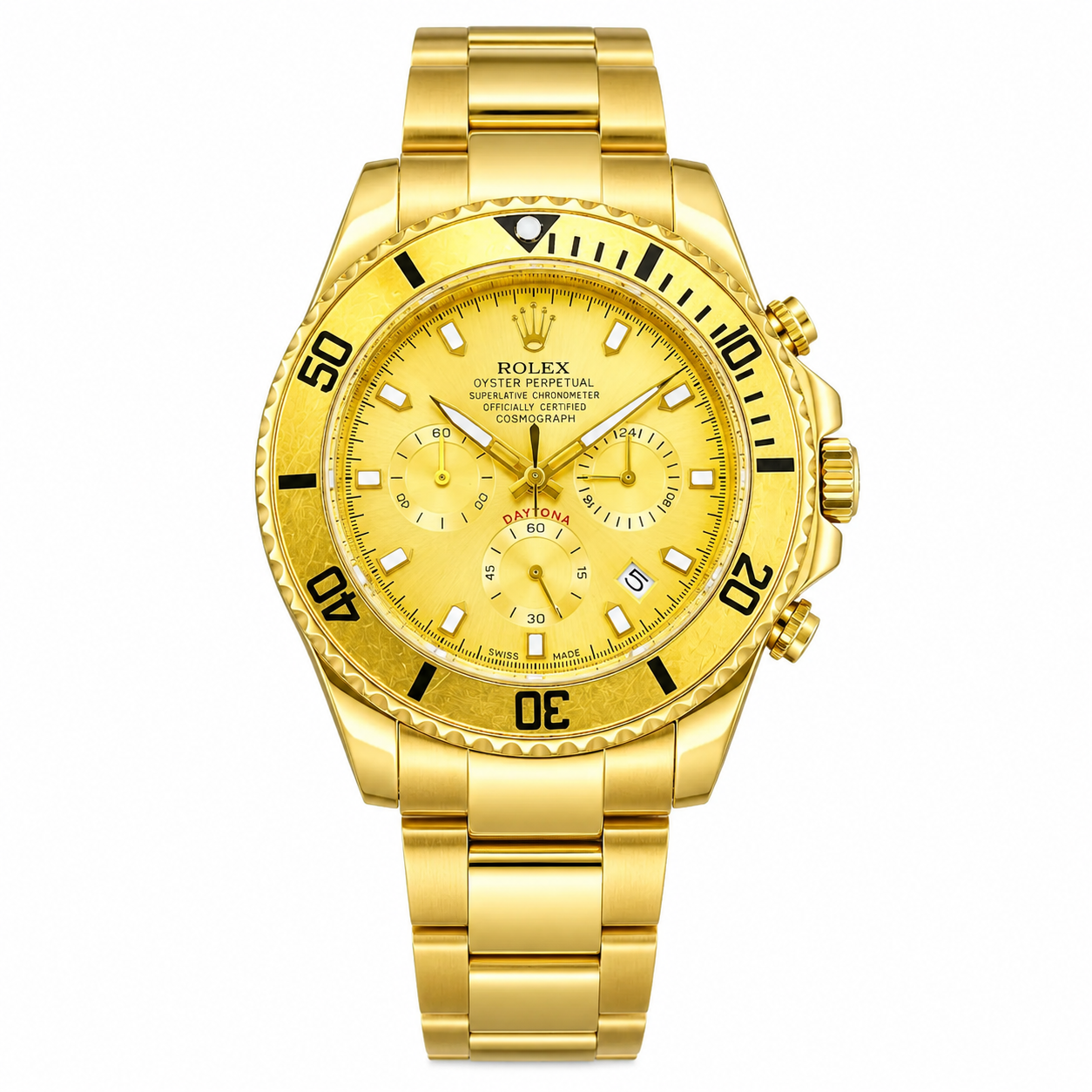 All Gold Daytona Chronograph Watch