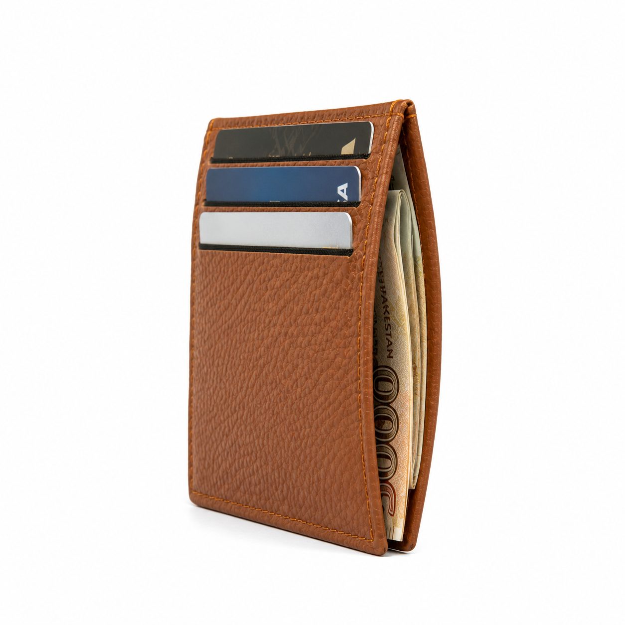 The Minimalist Pebble Leather Card Holder