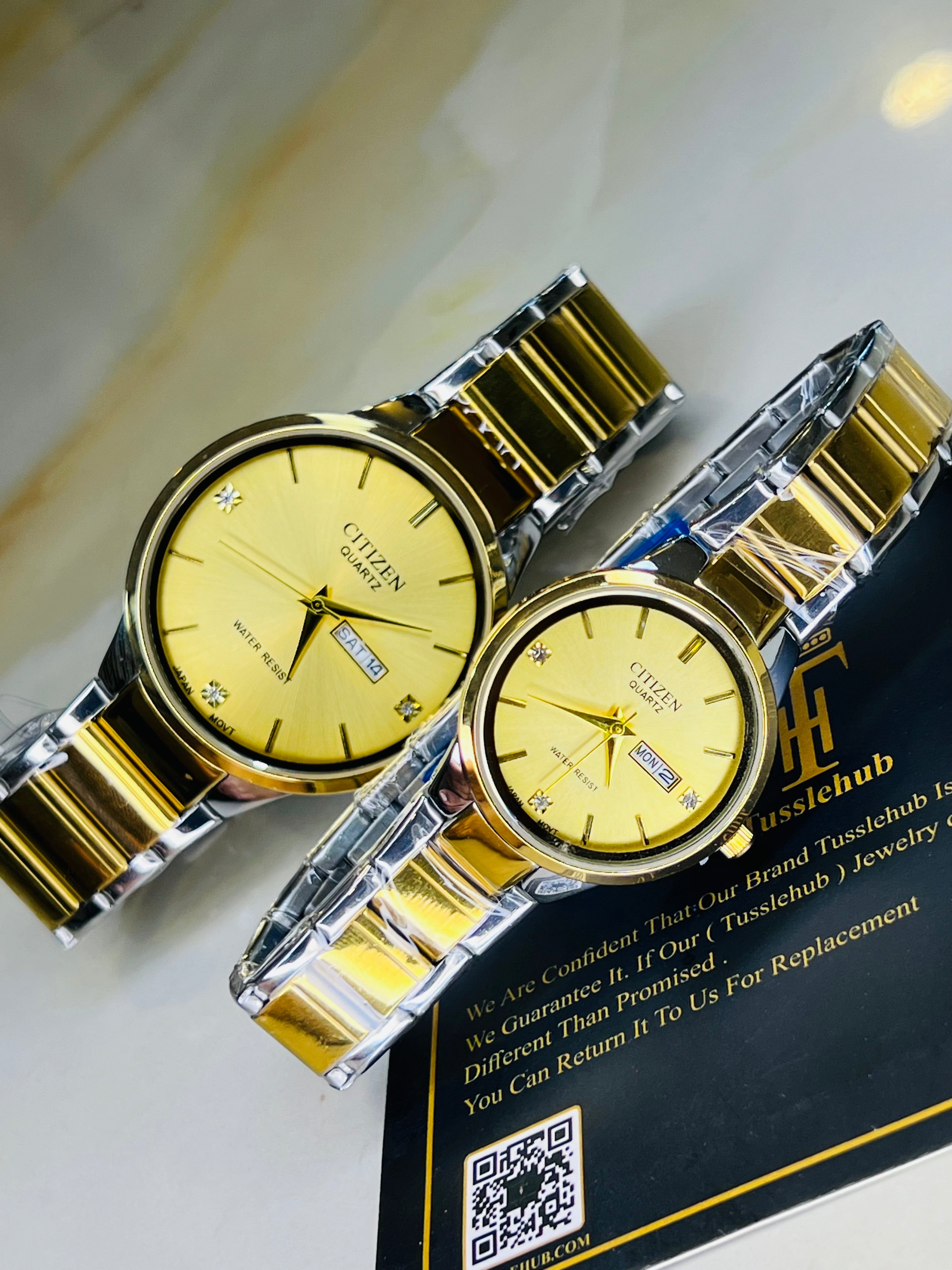 Two Tone Gold Axiom Couple Watch