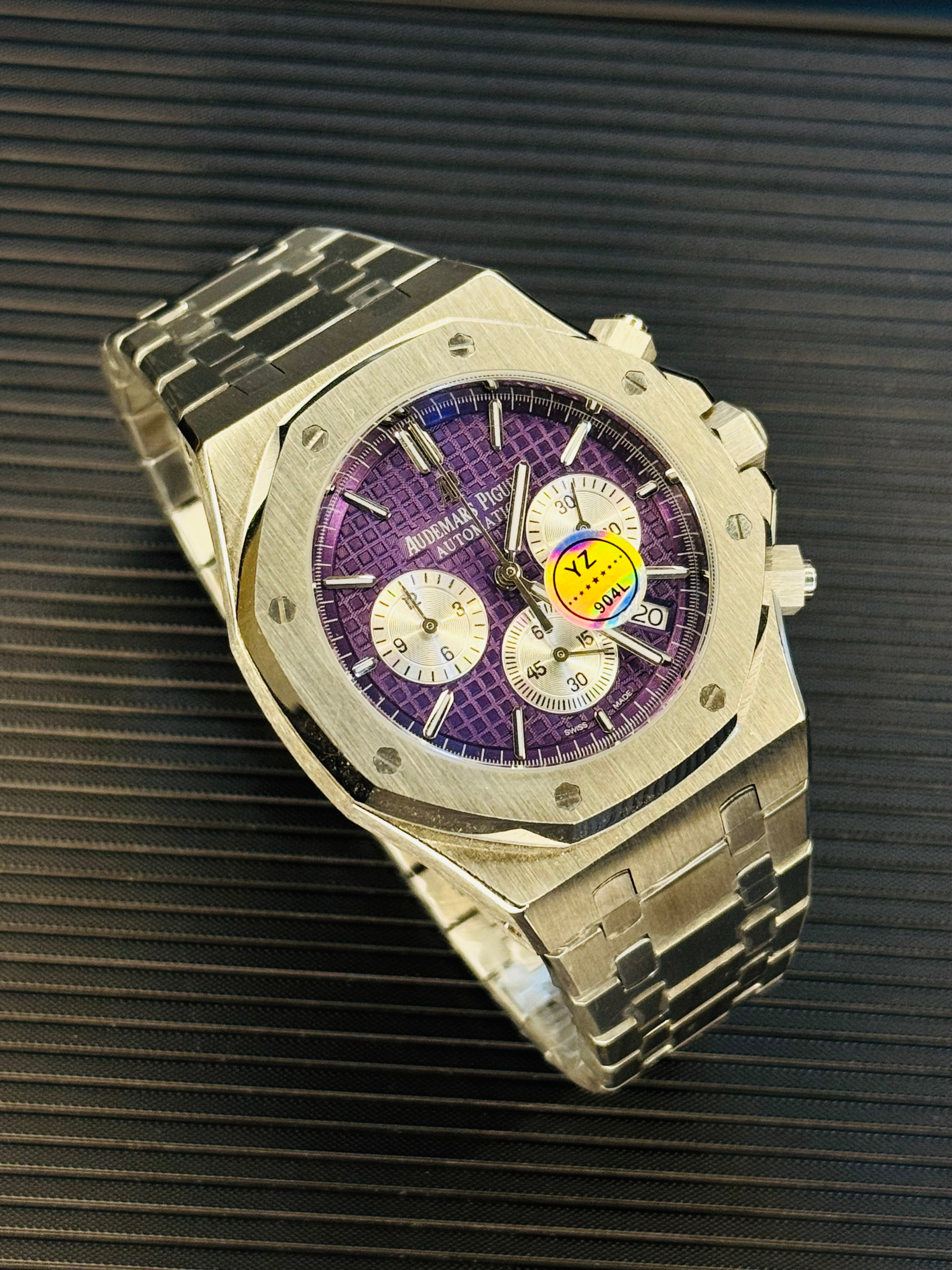 AP Super Clone Silver Indigo Royal Oak Chronograph Watch