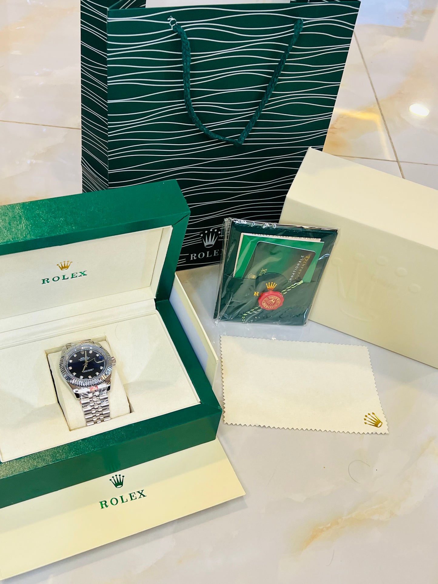 Silver Sapphire Automatic Date Just Watch