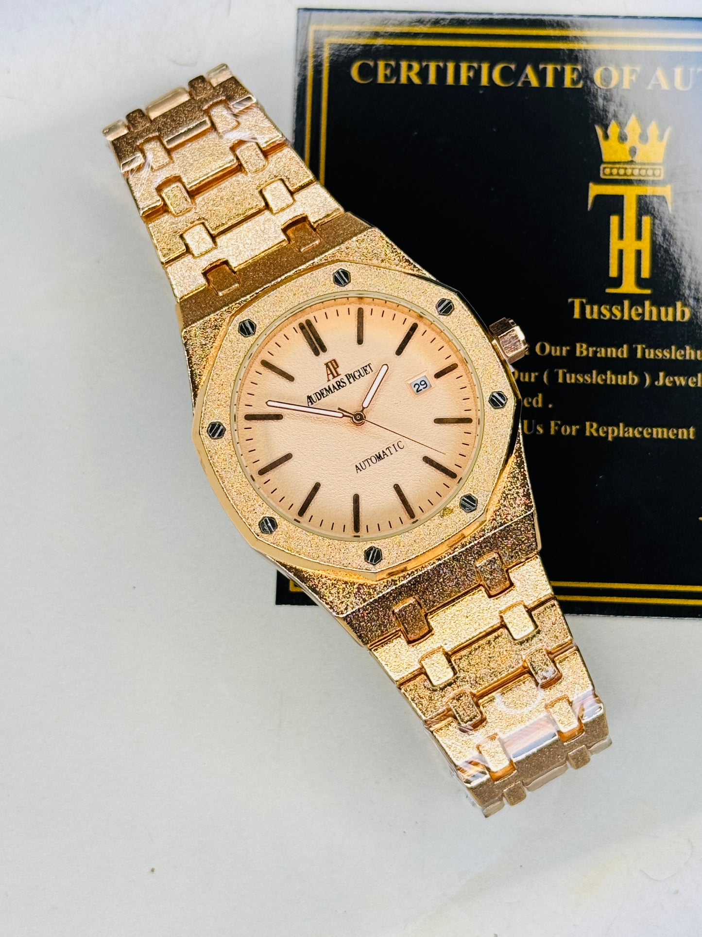 Frosted Rose Gold AP Watch