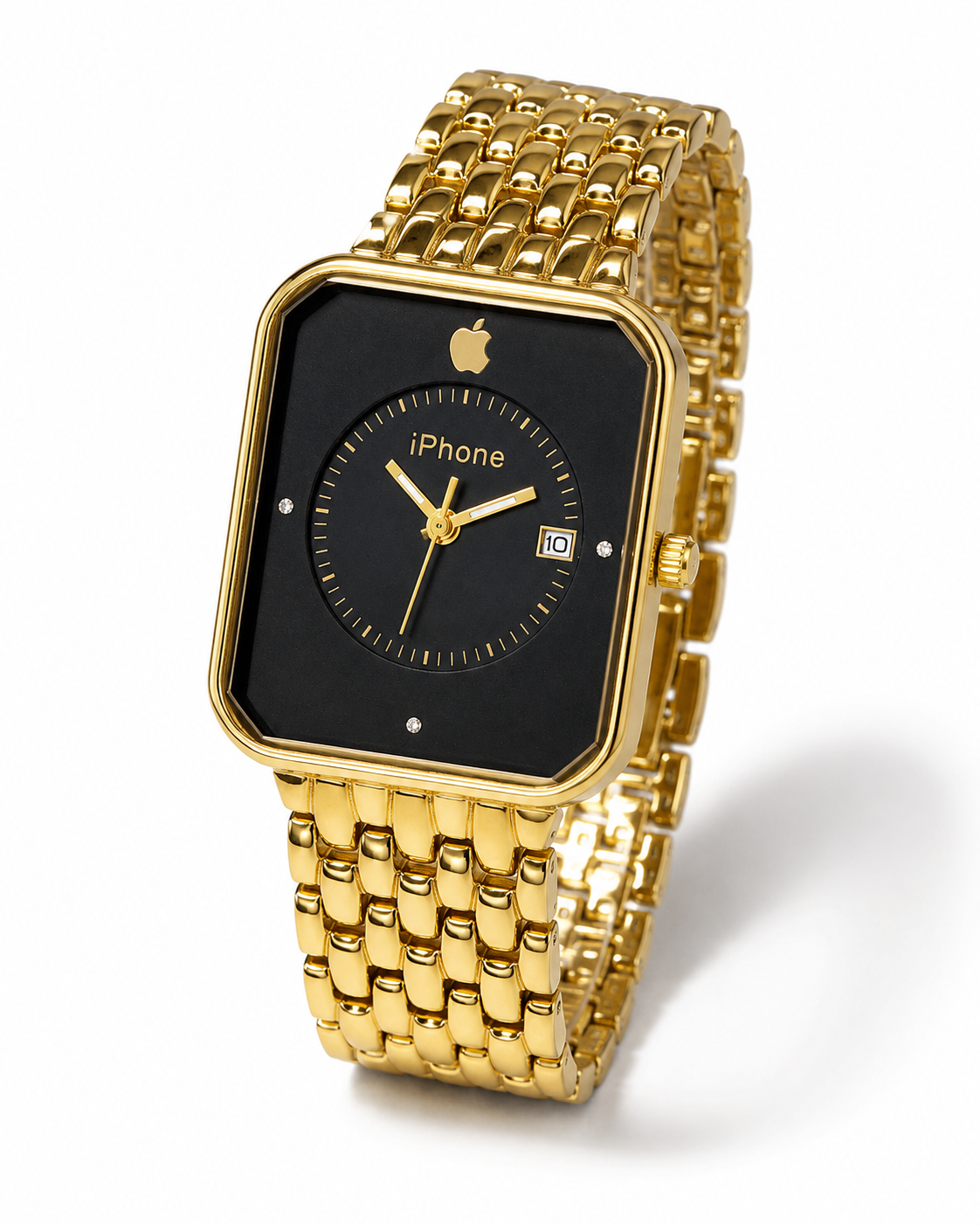 Gold Black Apple Seamer Platinum Watch