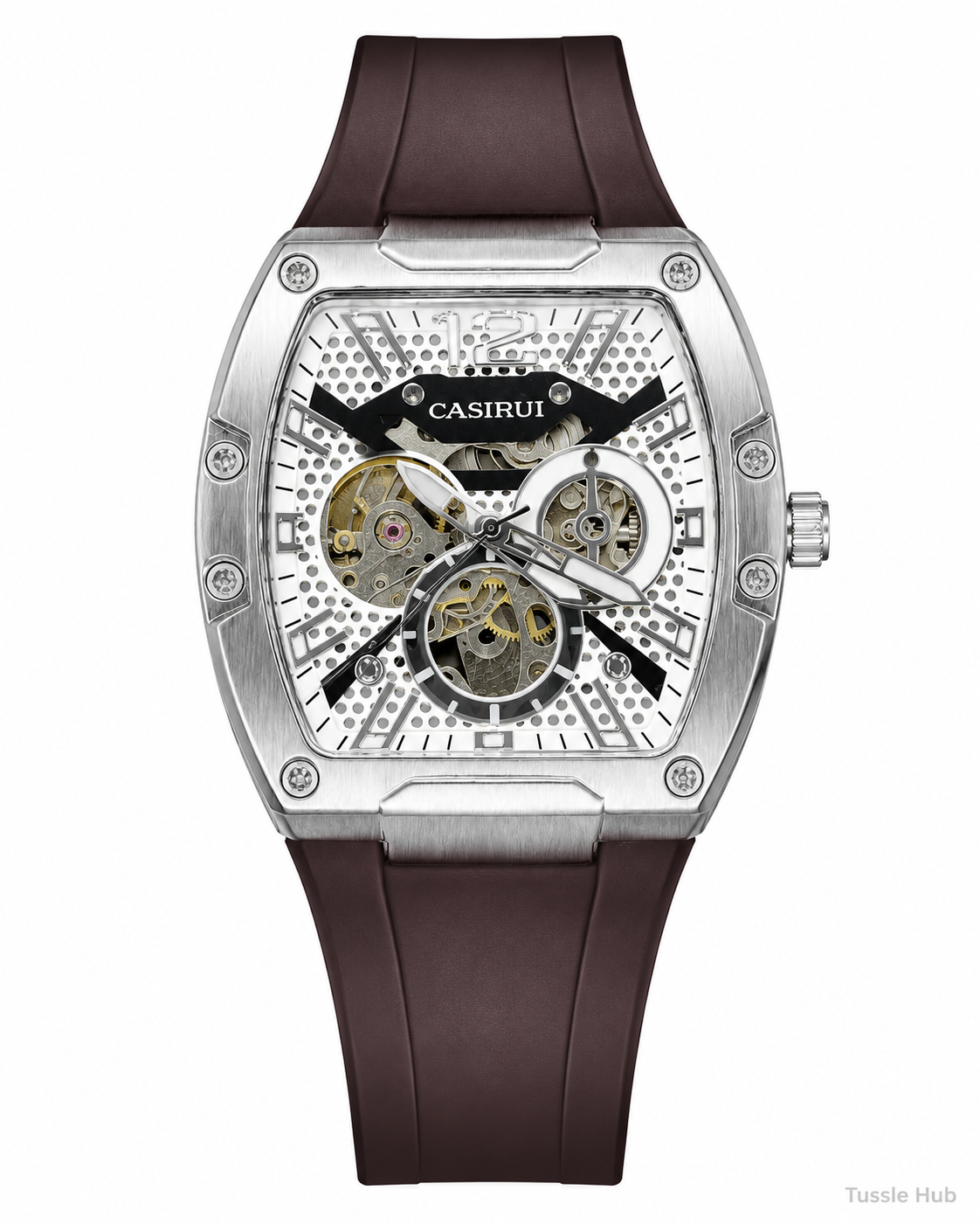 Chocolate Automatic Skeleton RM Dial Watch