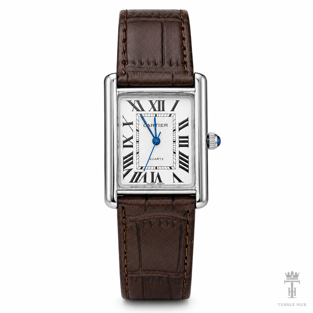 Brown Leather Cart*er Tank Watch