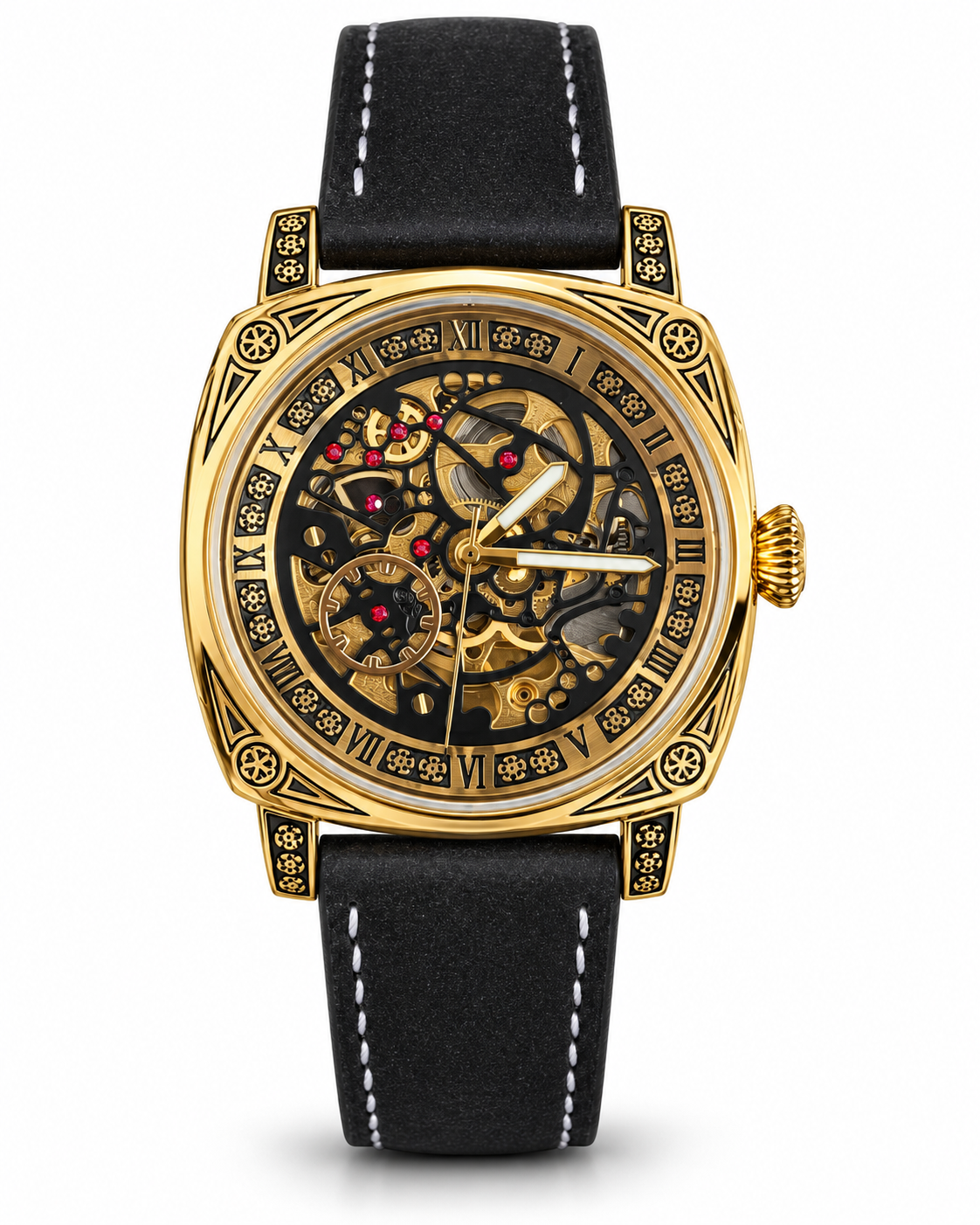 Gothic Vintage Leather Automatic Watch