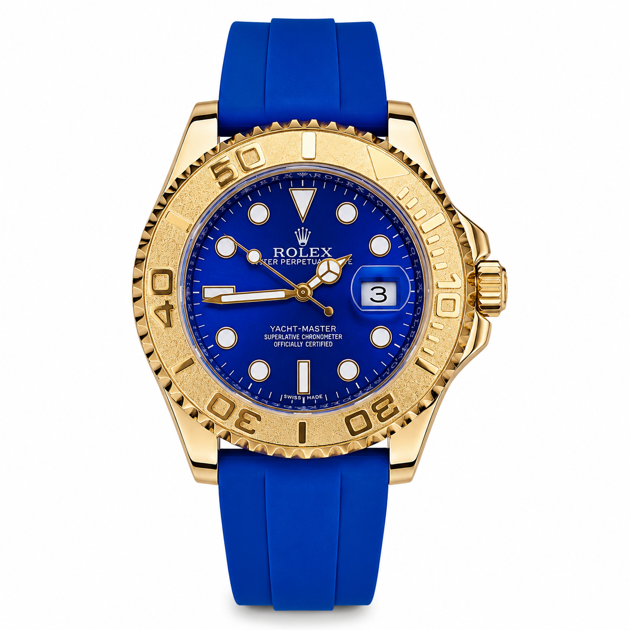 Gold Blue Yatchmaster Watch