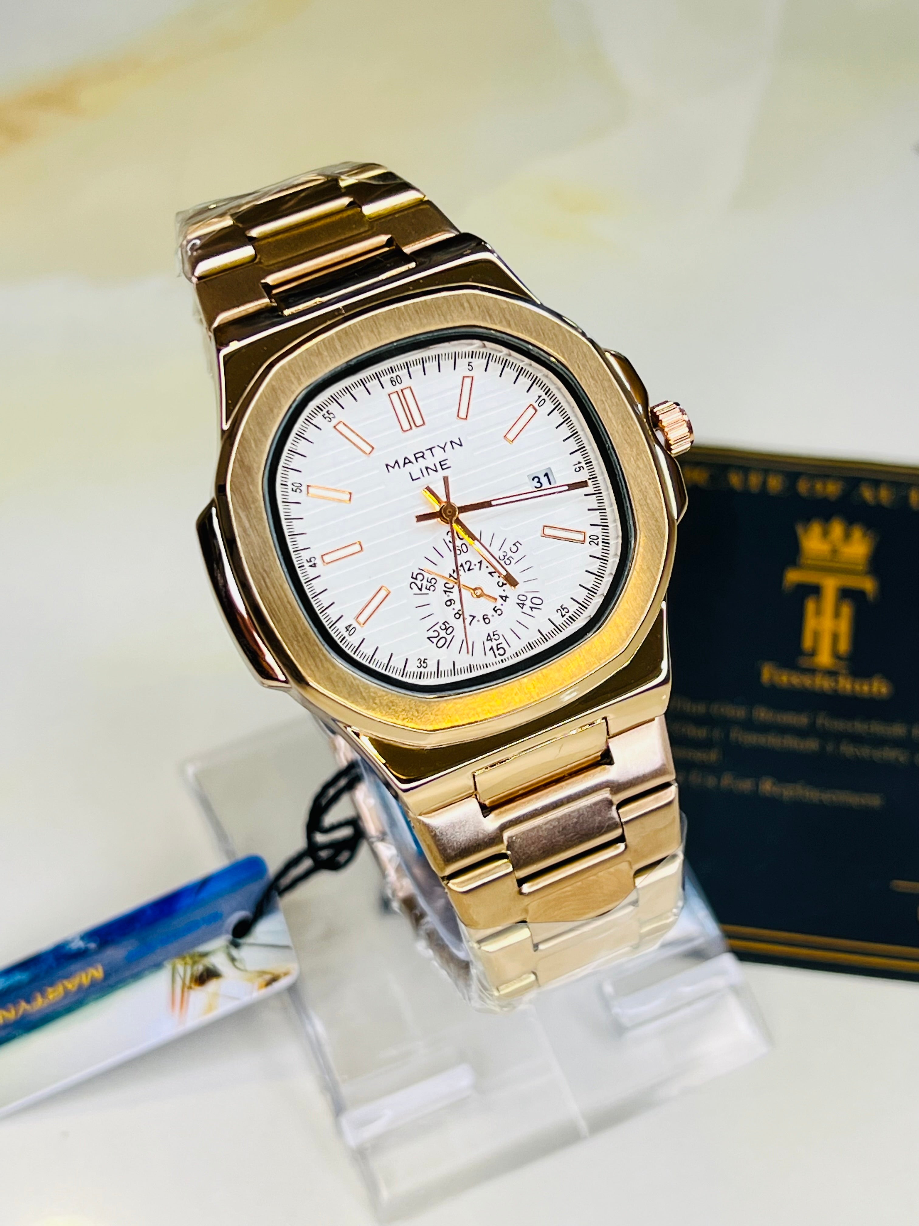 Rose gold White Martyn Nautilus Watch