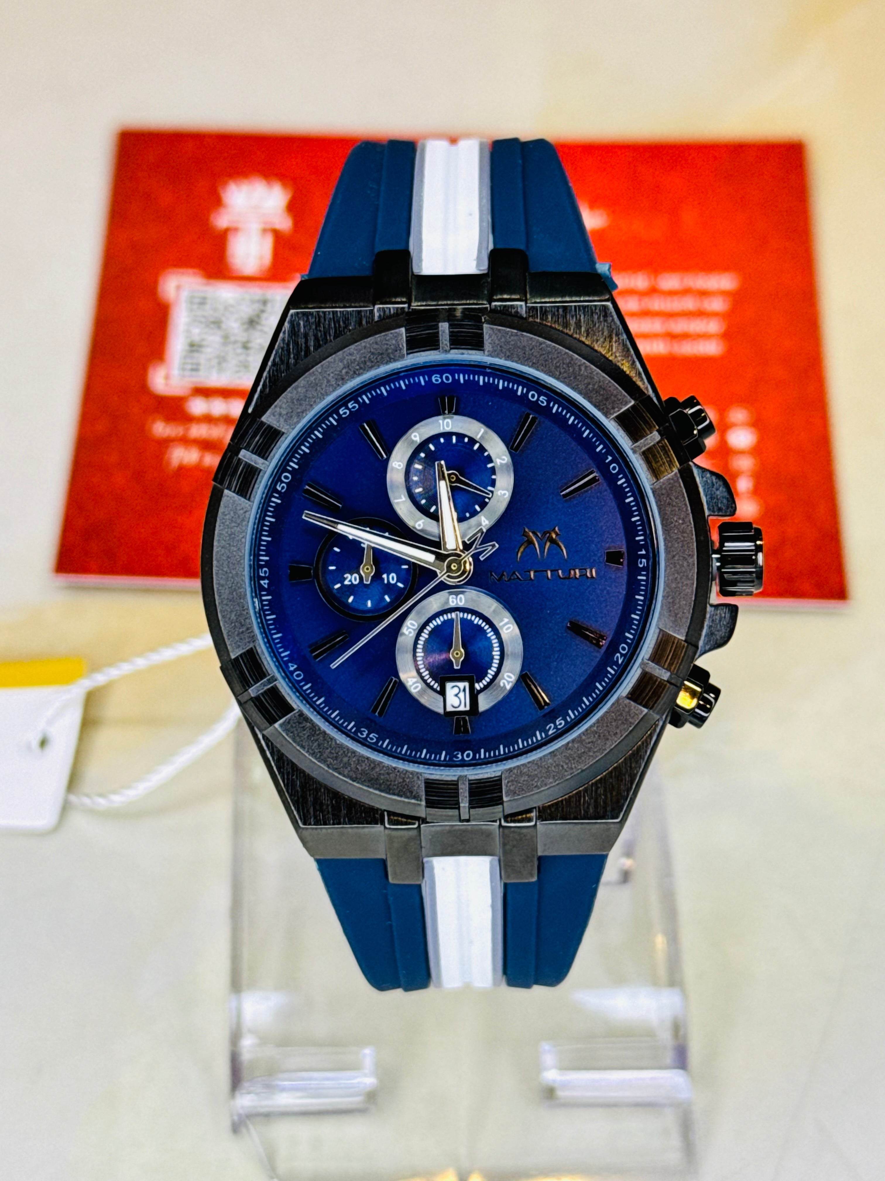 Blue Black Matturi Shift Chronograph Watch