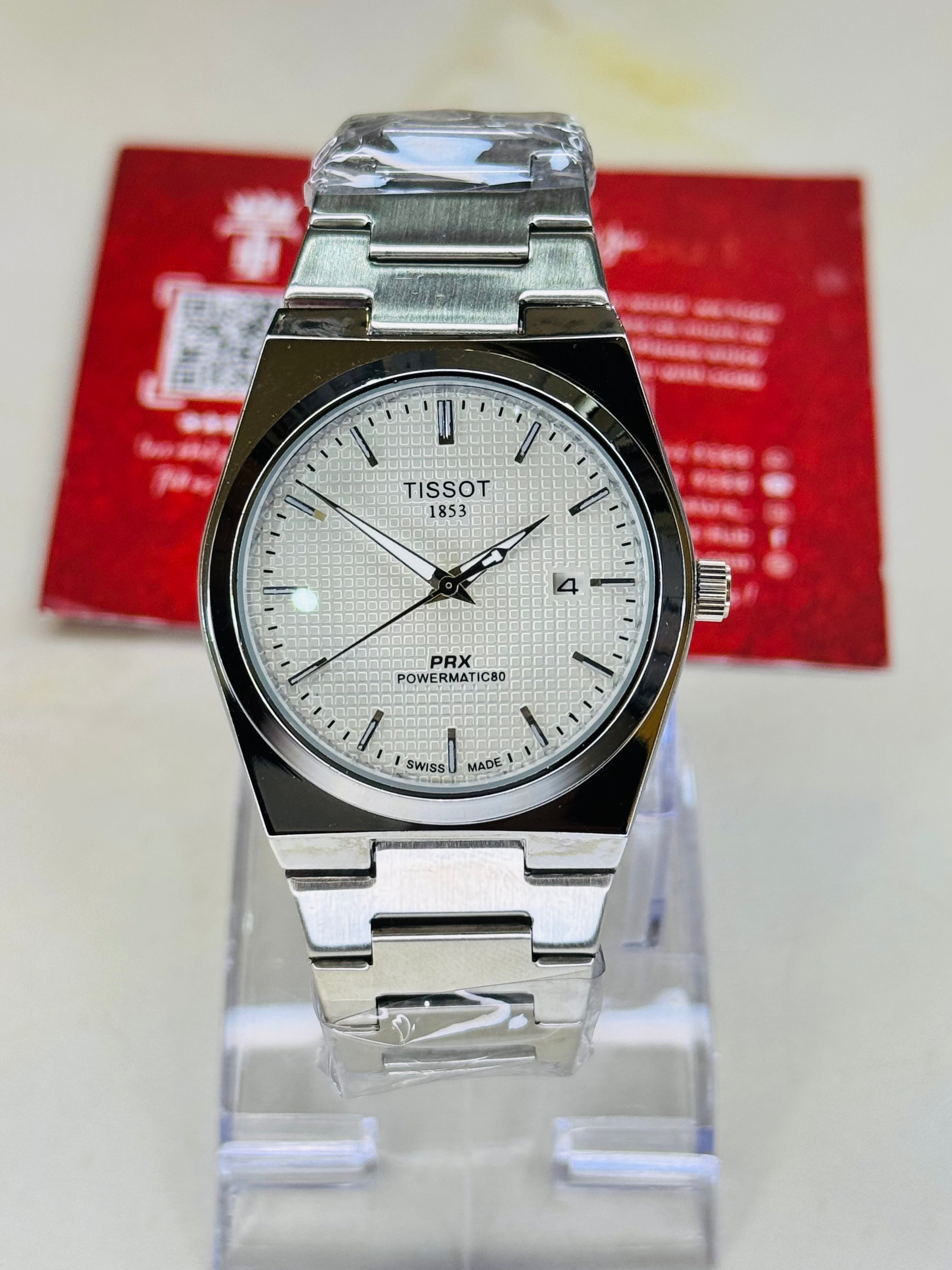 Tissot PRX Silver White Dial Quartz Watch