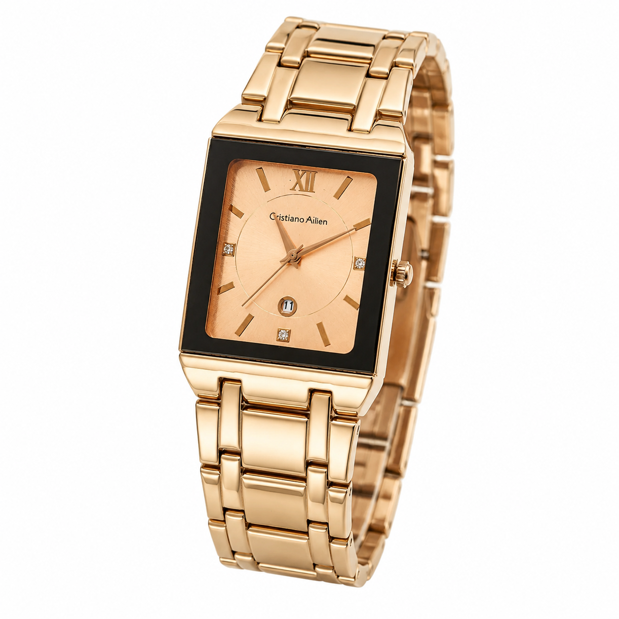 Cristiano Aillen Rose Gold Square Watch