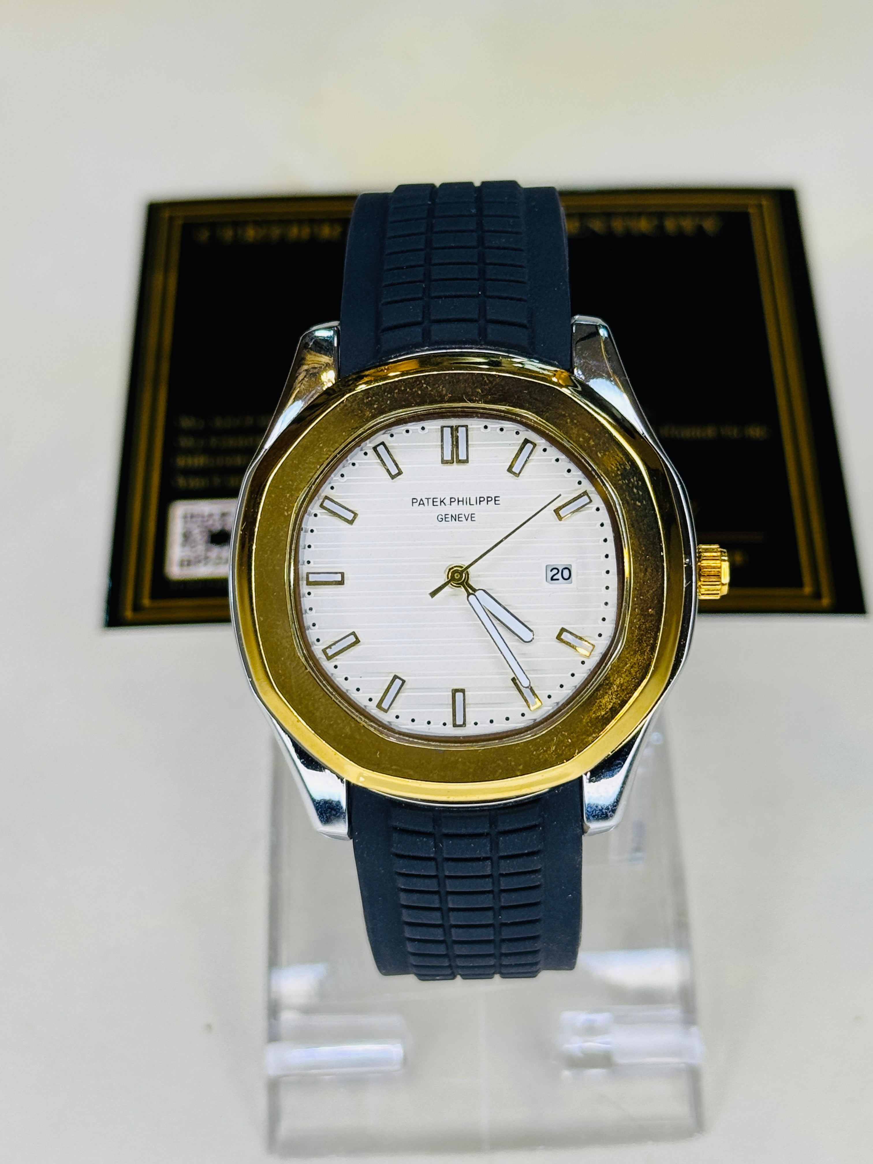 Black Two Tone White Aquanaut Watch