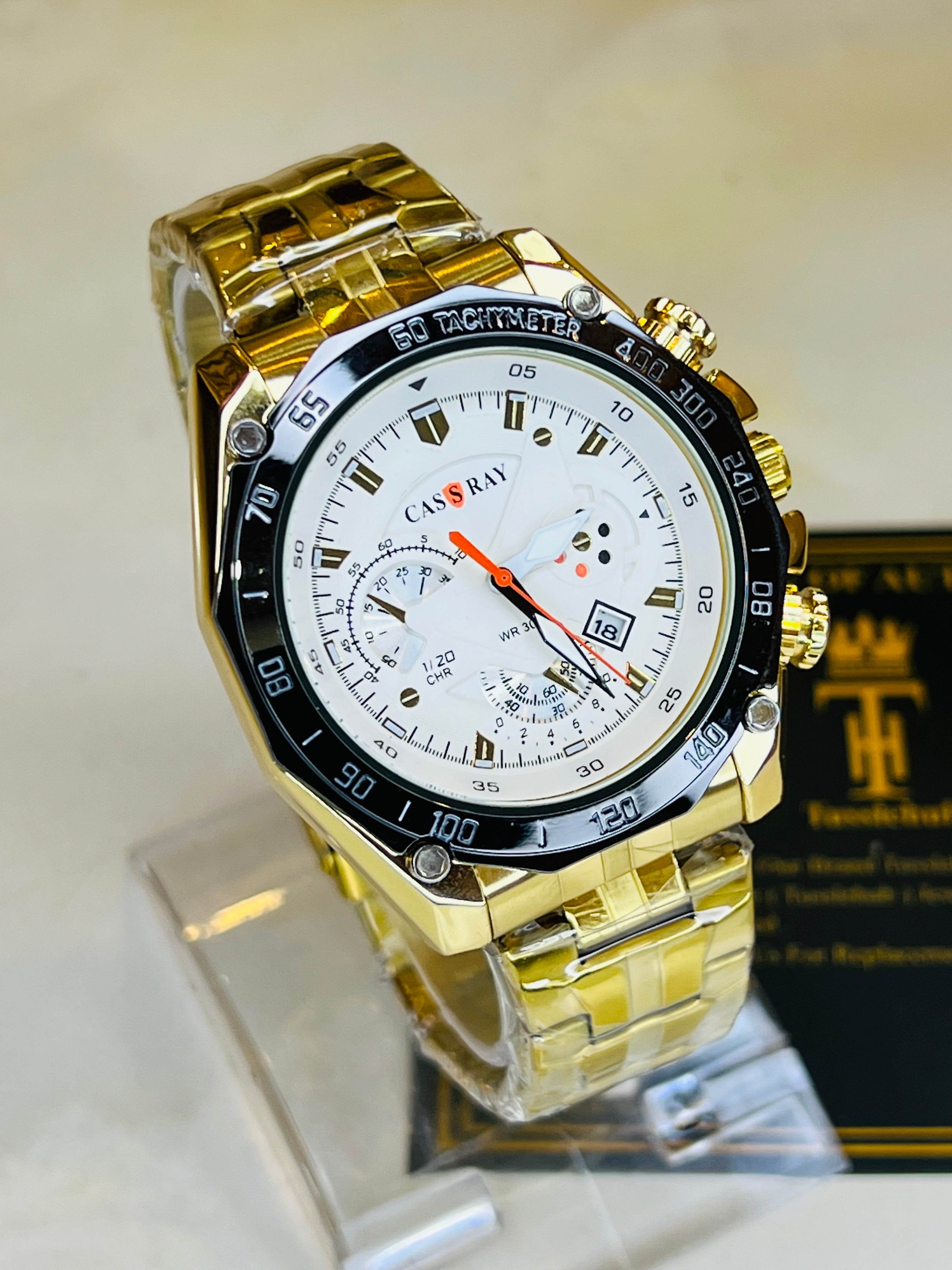 Tachy Gold White Cassray Watch