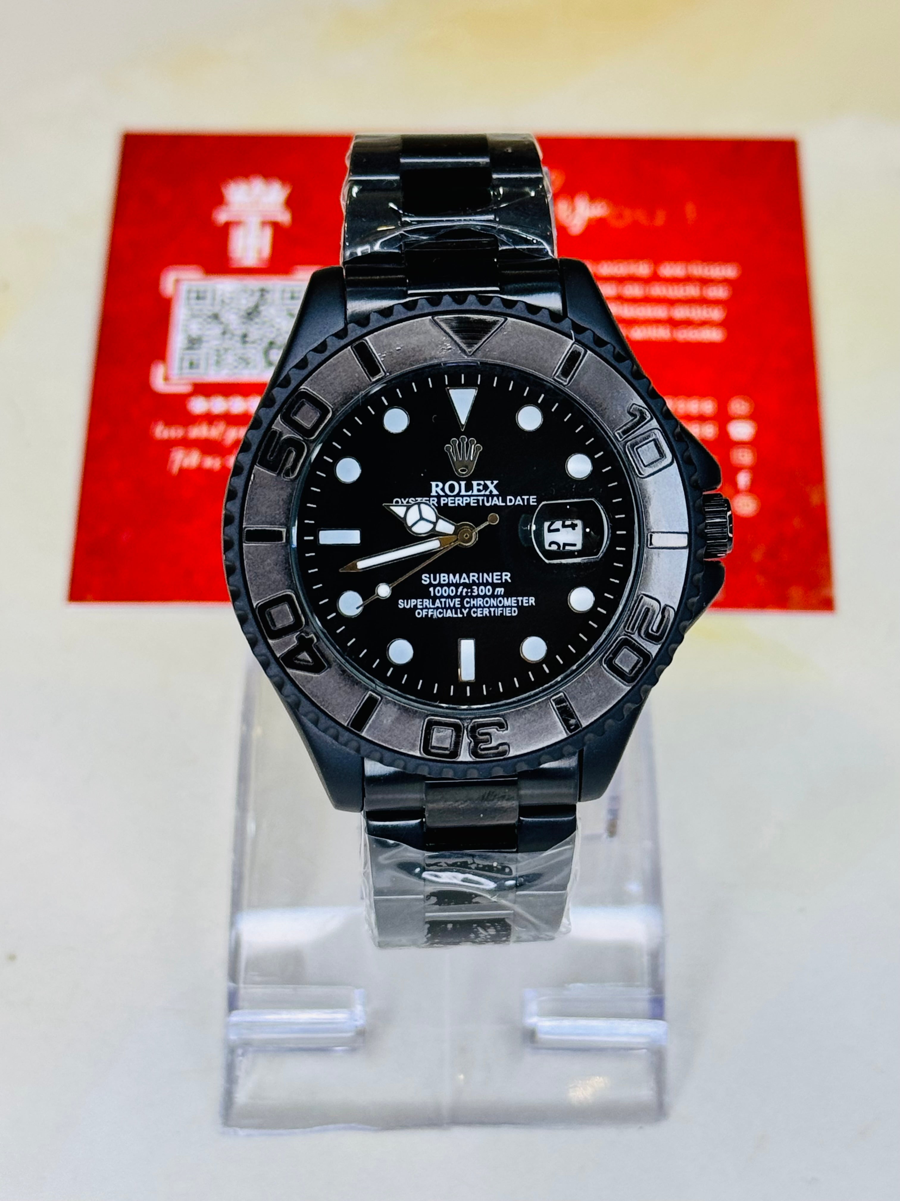 All Black Chain Yatchmaster Watch