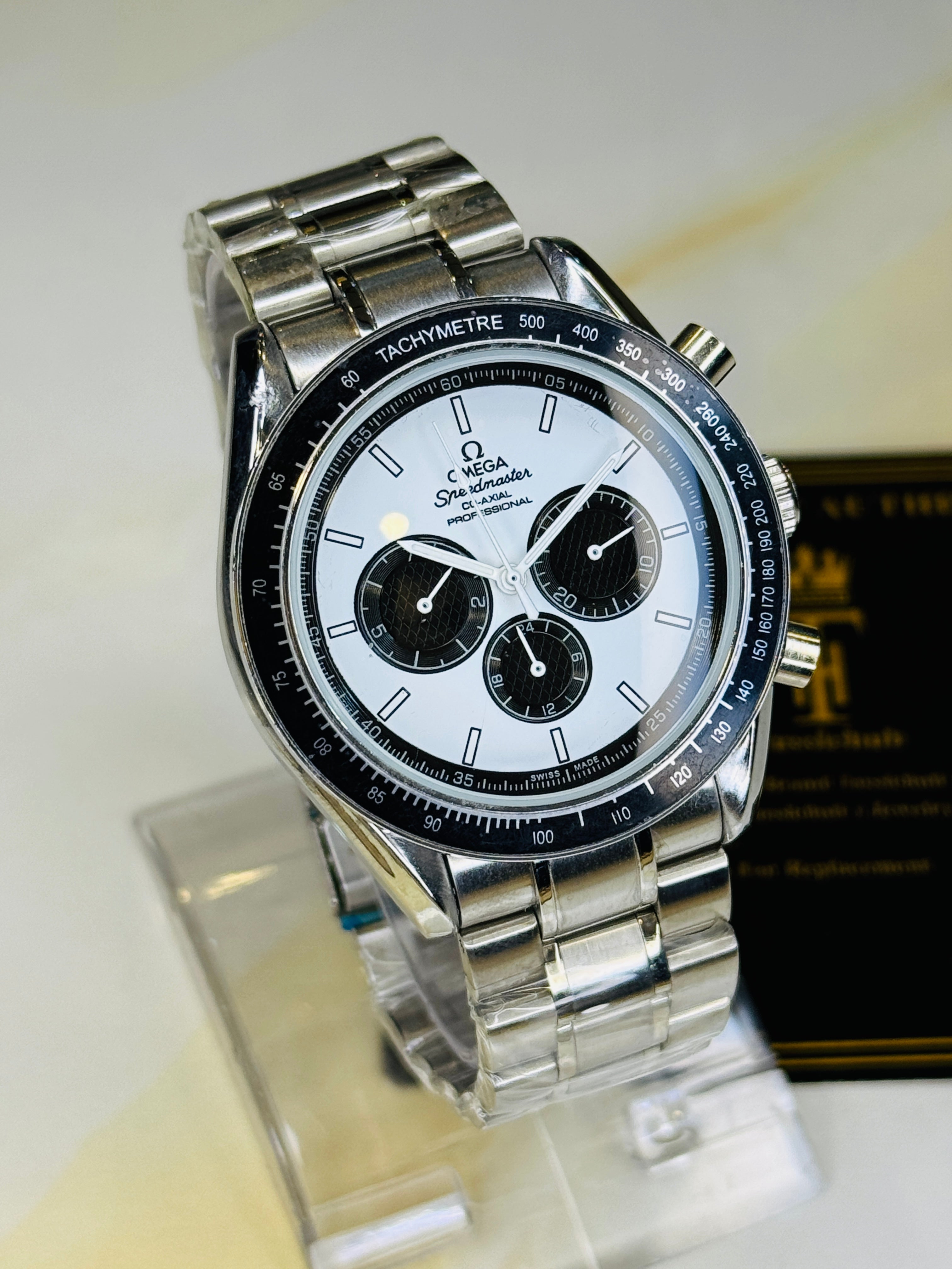 Speedmaster White Dial Silver Automatic Master Clone Watch