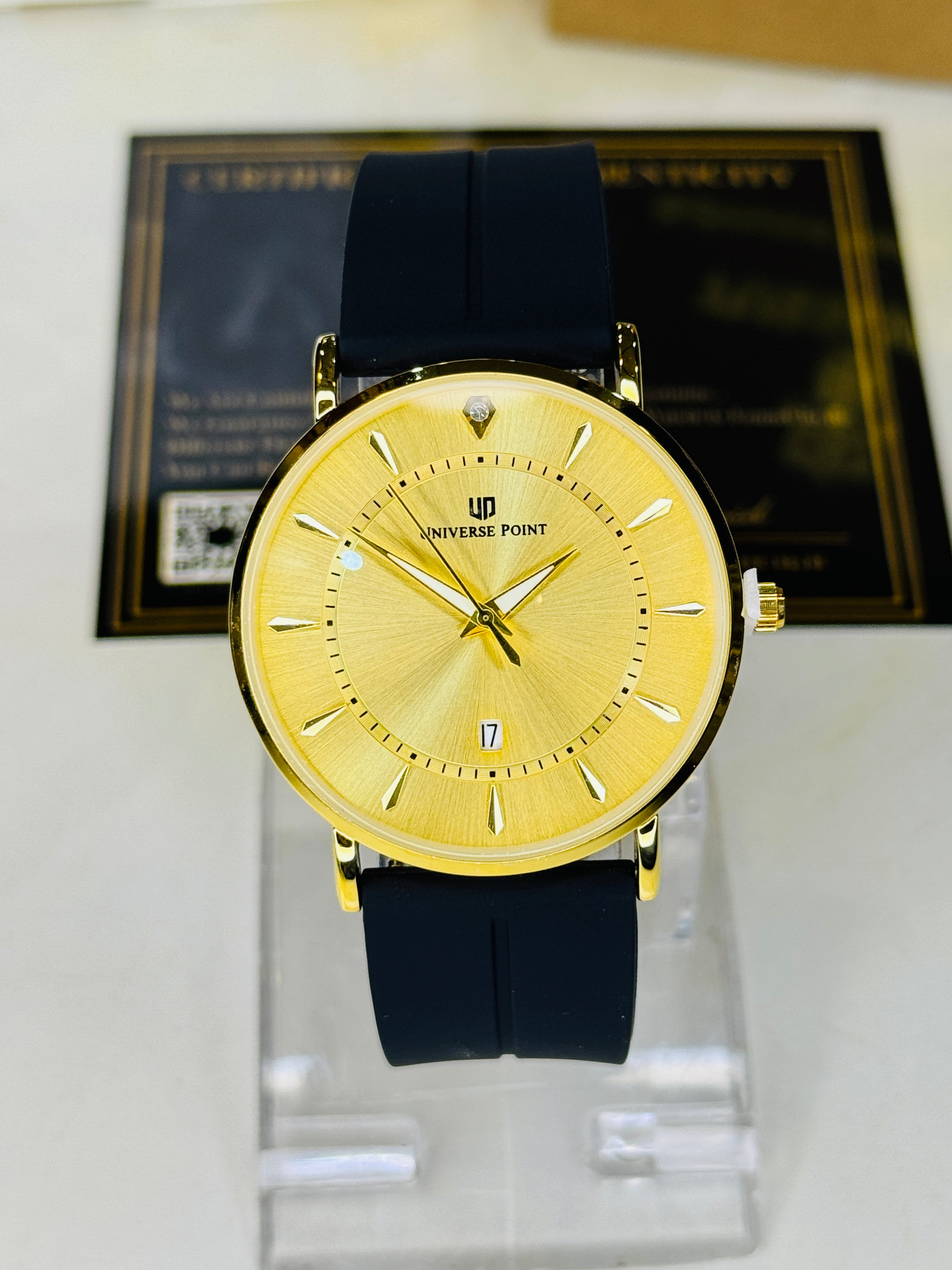 Black All Gold Slim Balloon Universe Point Watch