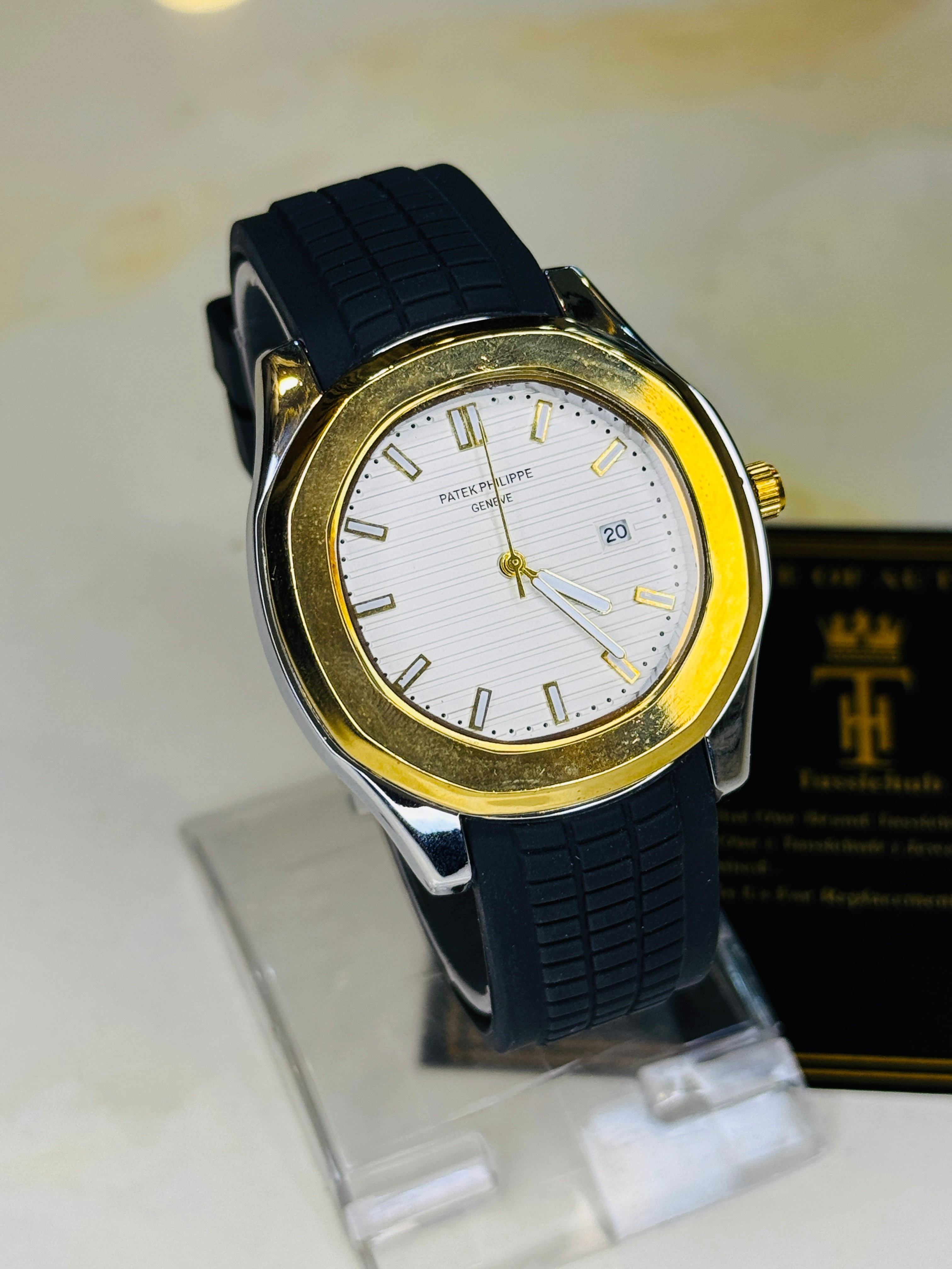 Black Two Tone White Aquanaut Watch