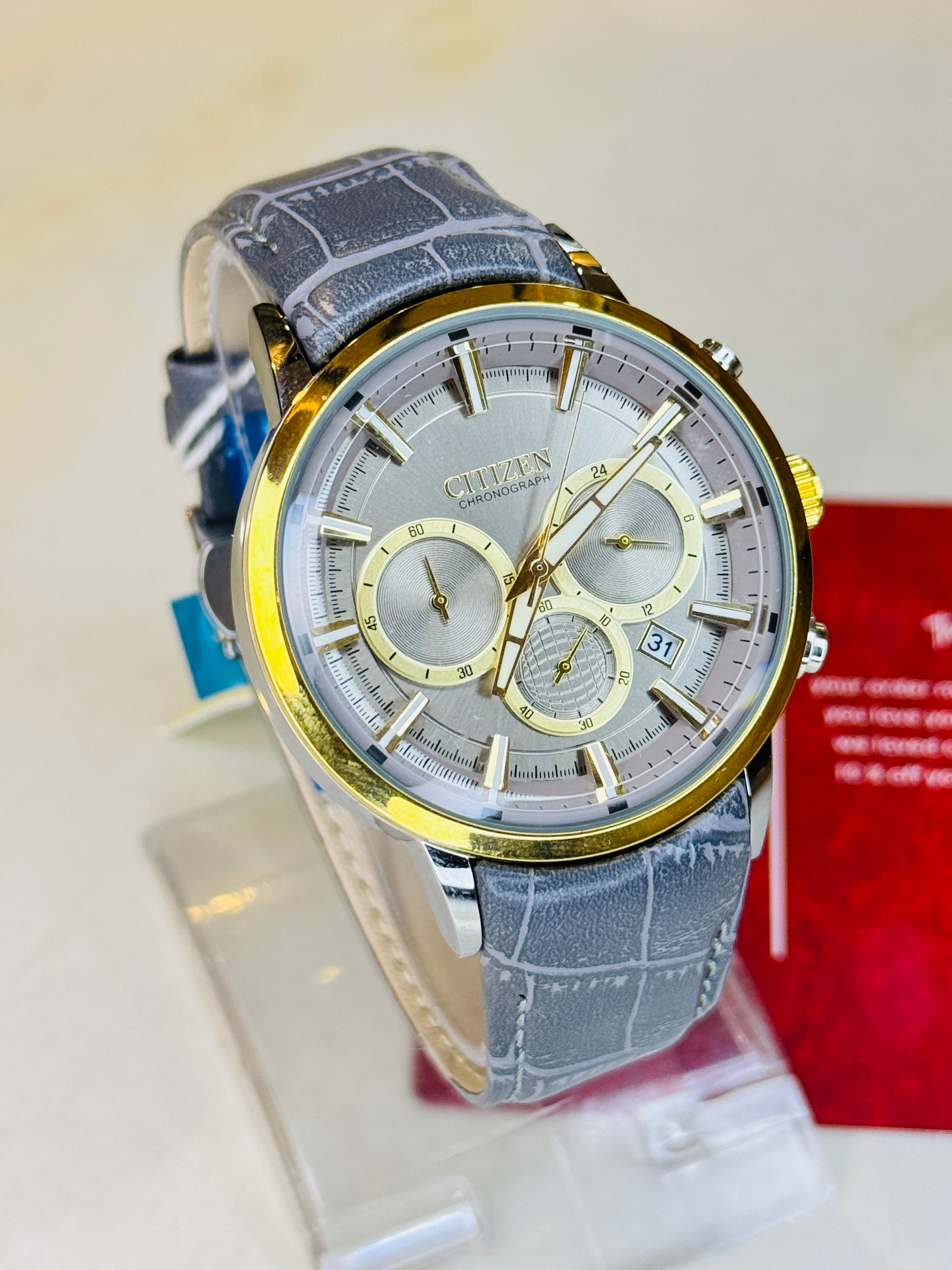 Citizen Globe Ash Grey Chronograph Watch