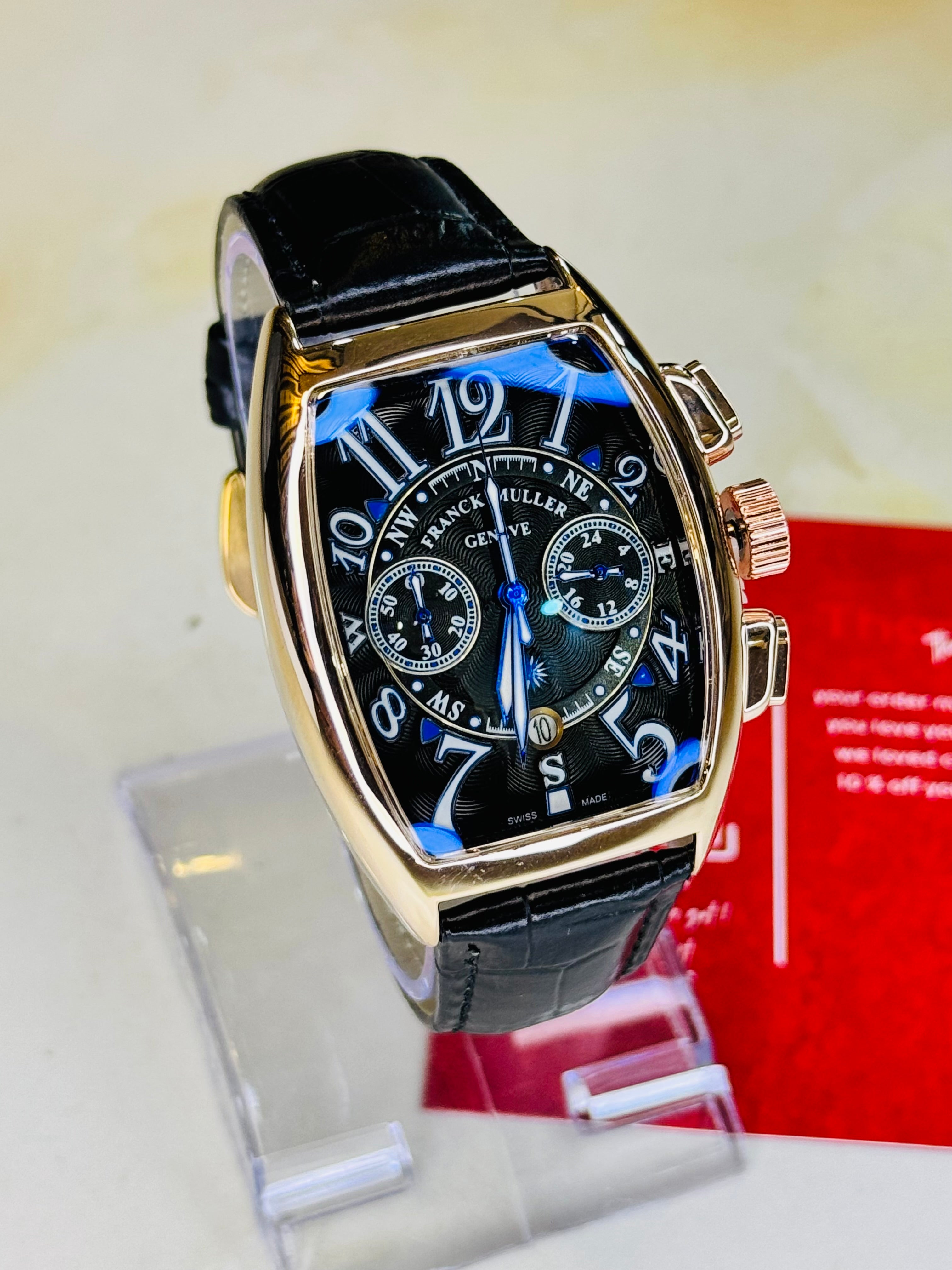 Frank Muller Black Copper Chronograph Dial Watch