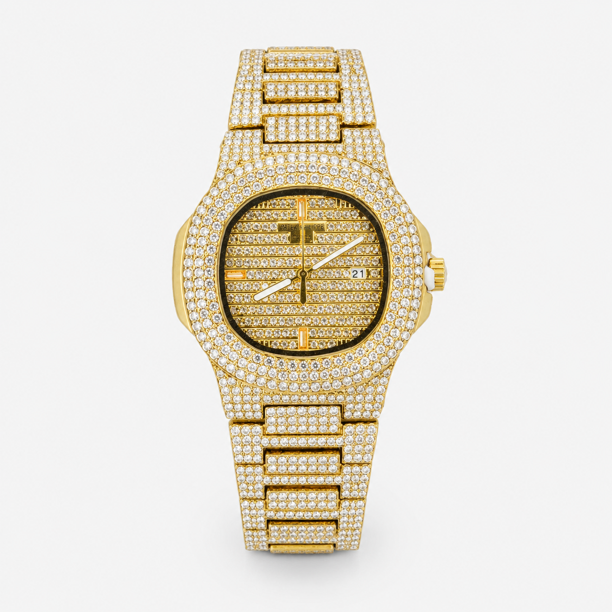 Gold Iced Out PP Branded Premium Watch