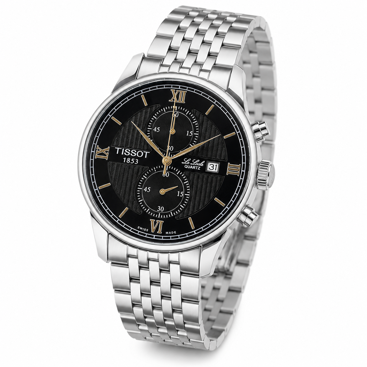 Le Lode Silver Chain Chronograph Dial Tissot Watch