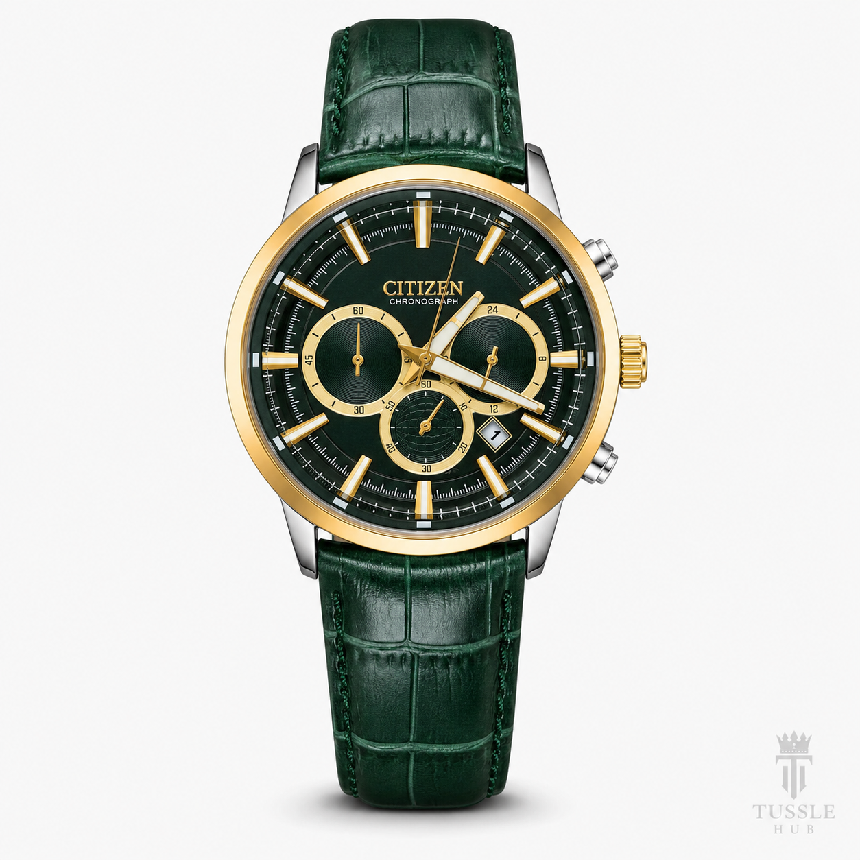 Citizen Globe Forest Green Chronograph Watch