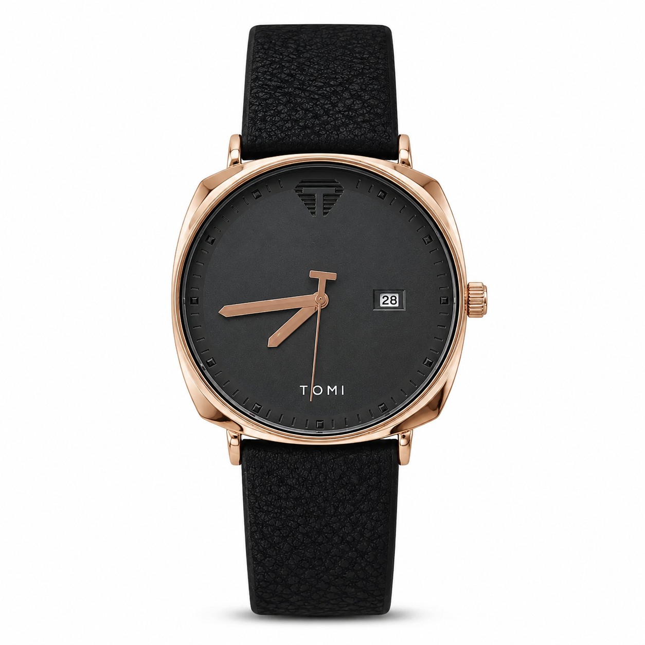 Tomi Black Gold Sleek Dial Watch