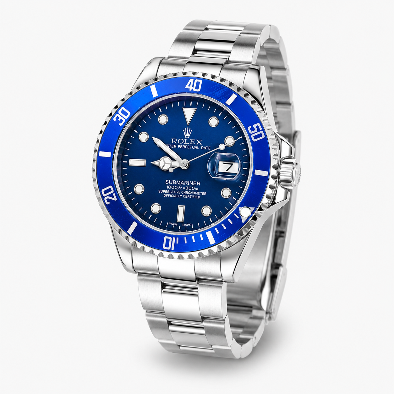 Submariner Date Sapphire Dial Silver Watch