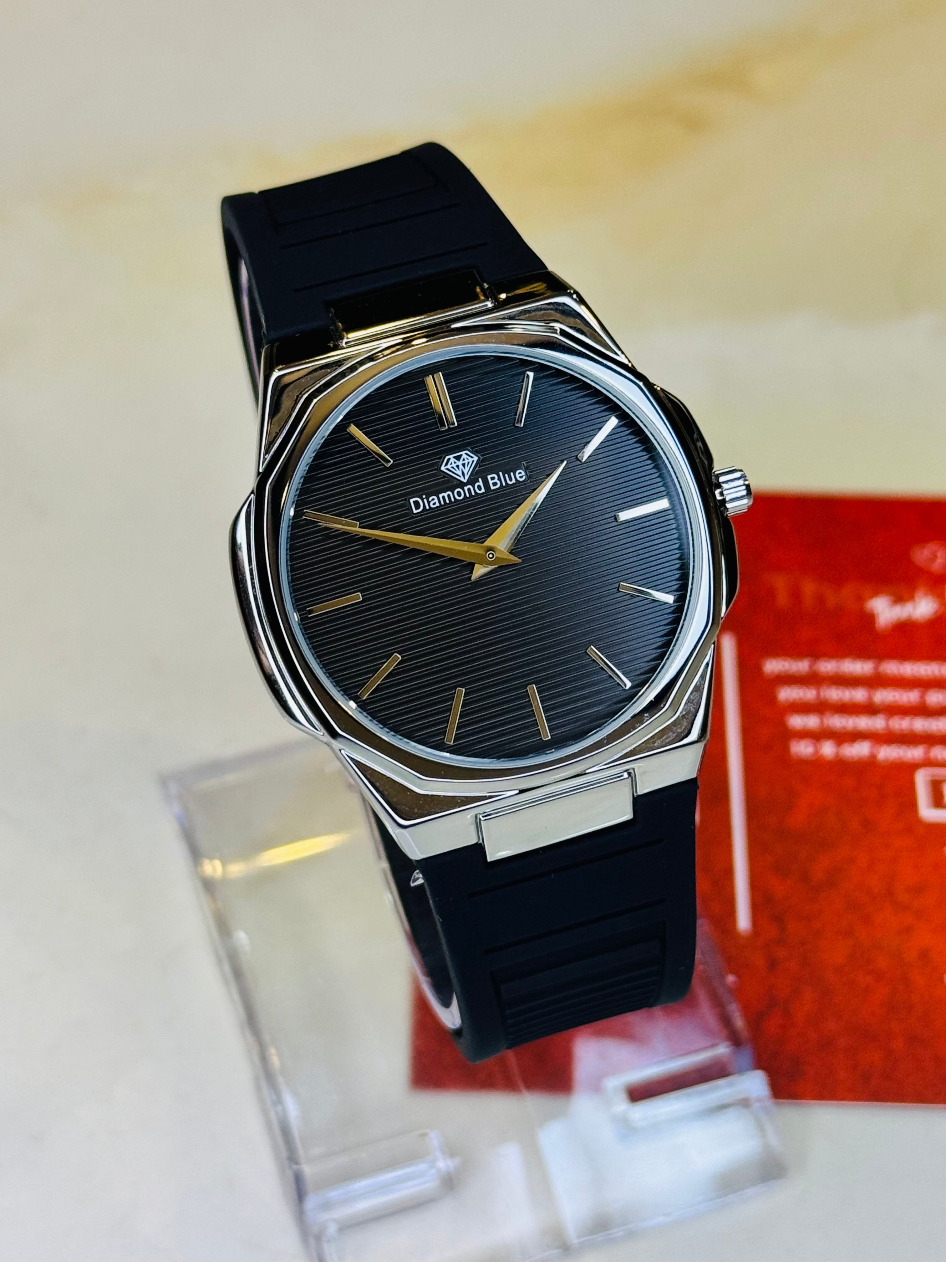 Black Silver Orion Magnet Strap Watch