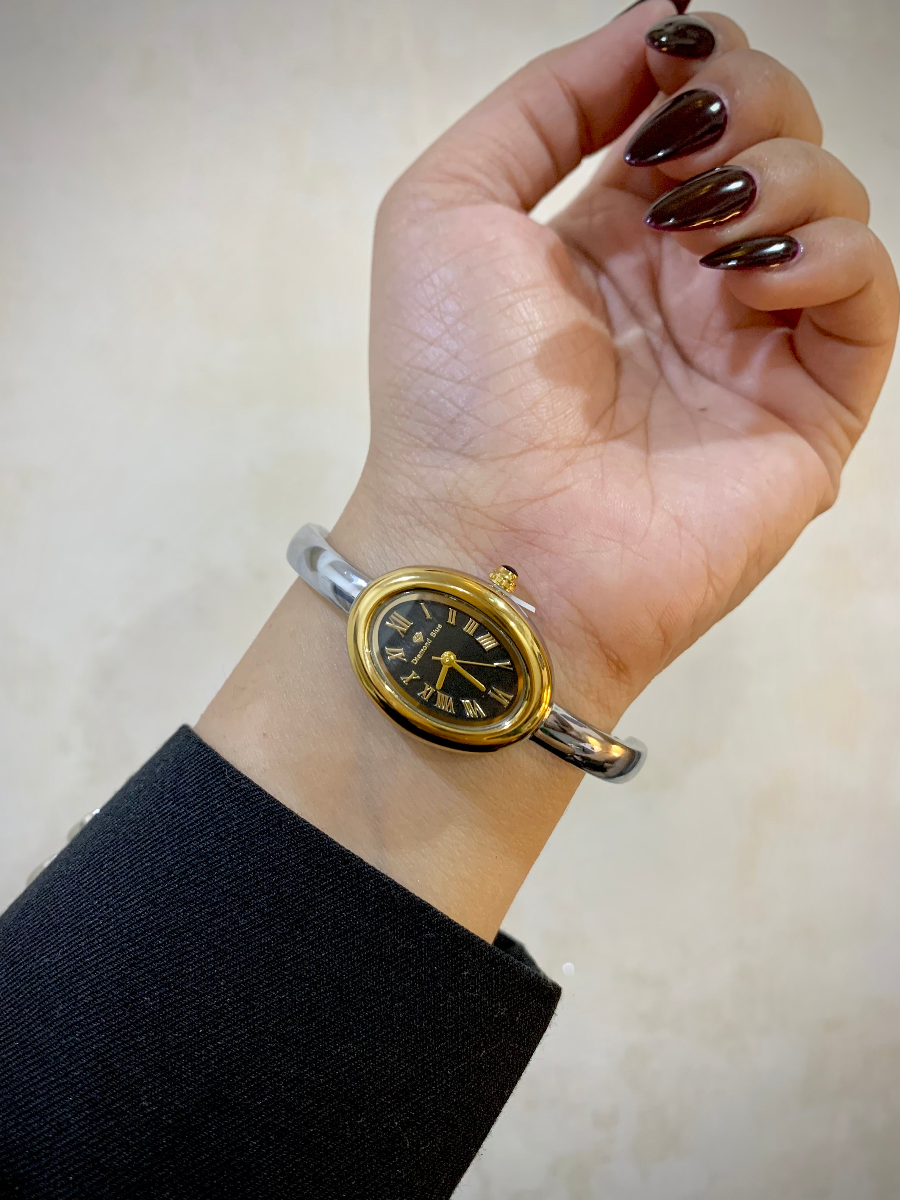 Two Tone Bangle Watch For Her