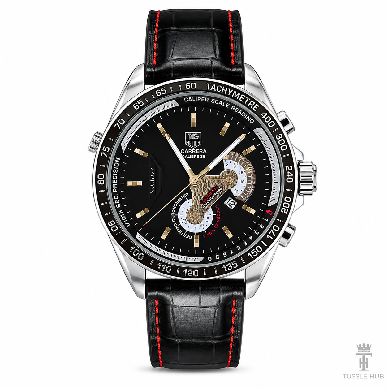 All Black Grand Carrera Leather Watch