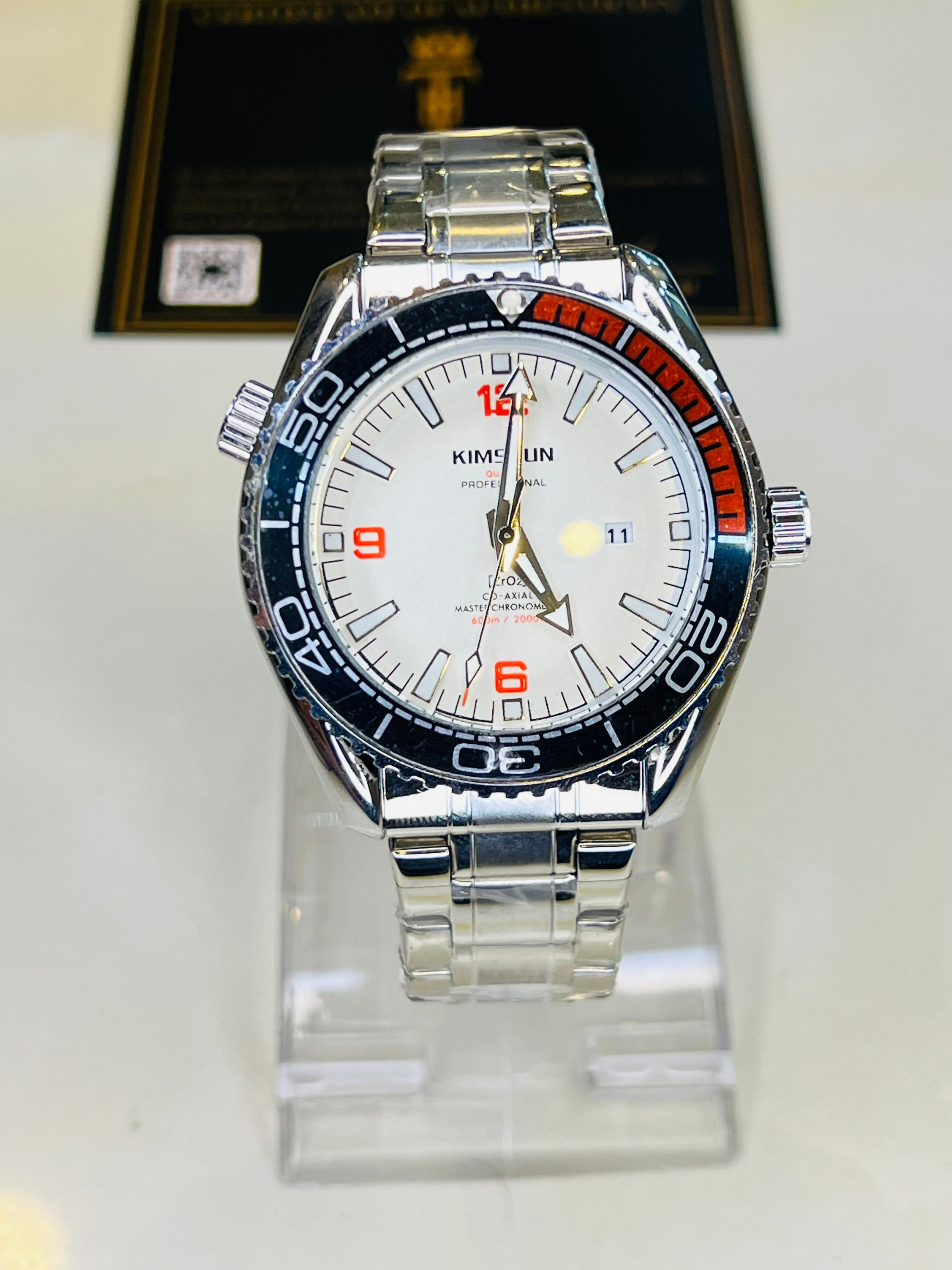 Silver Kimisun Rotating Bezel Watch