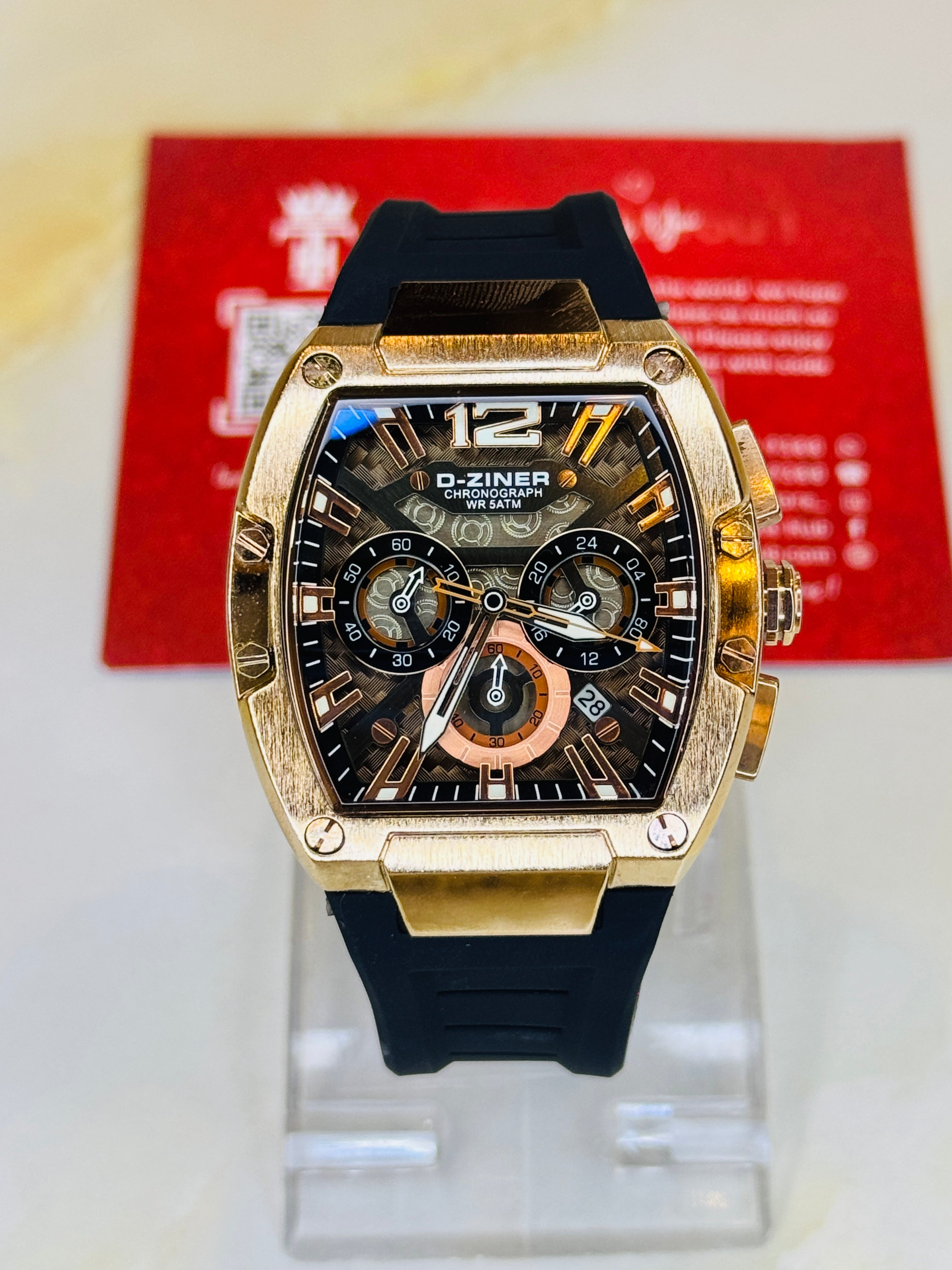D-Ziner RM Black Copper Chronograph Watch