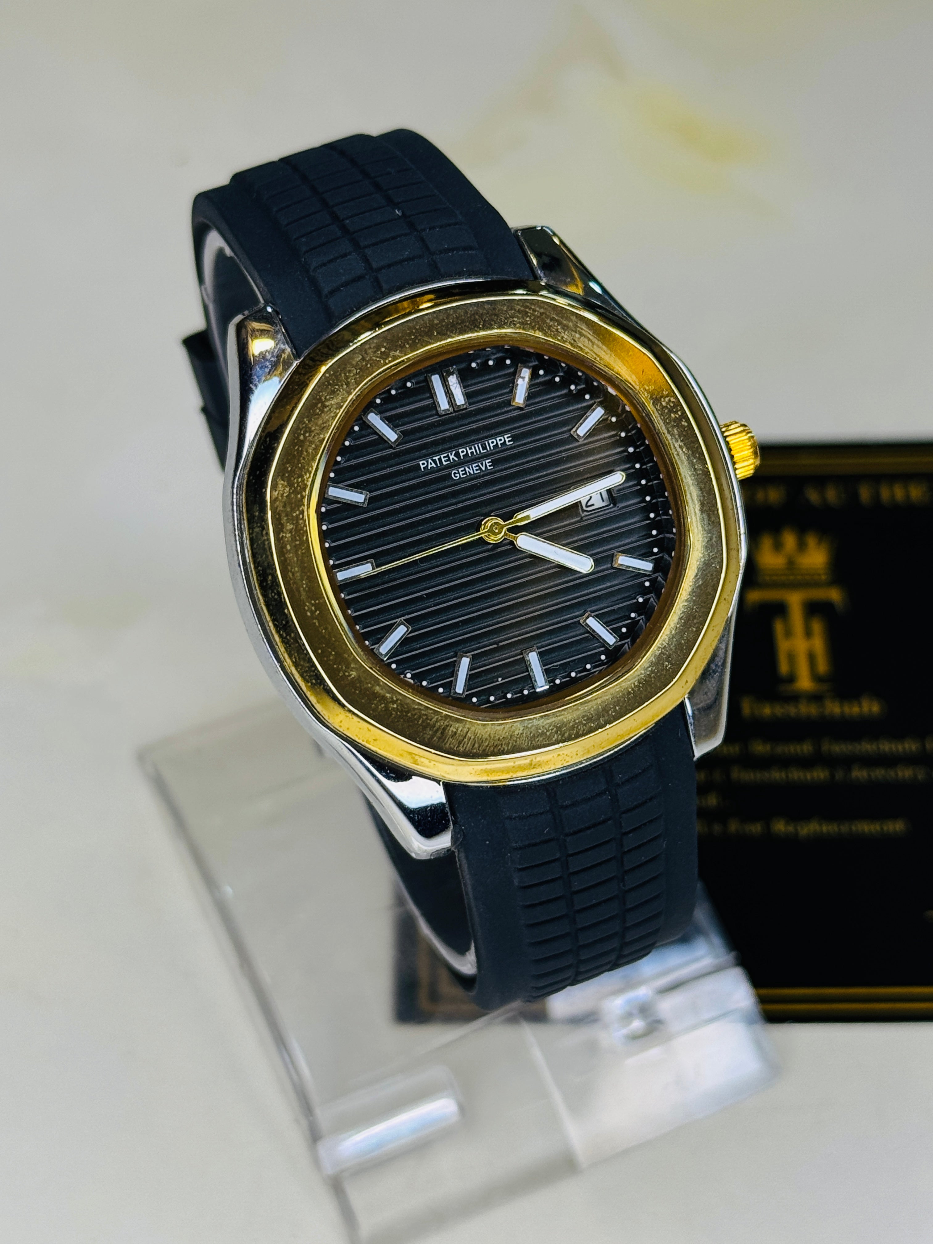 Black Two Tone Black Aquanaut Watch