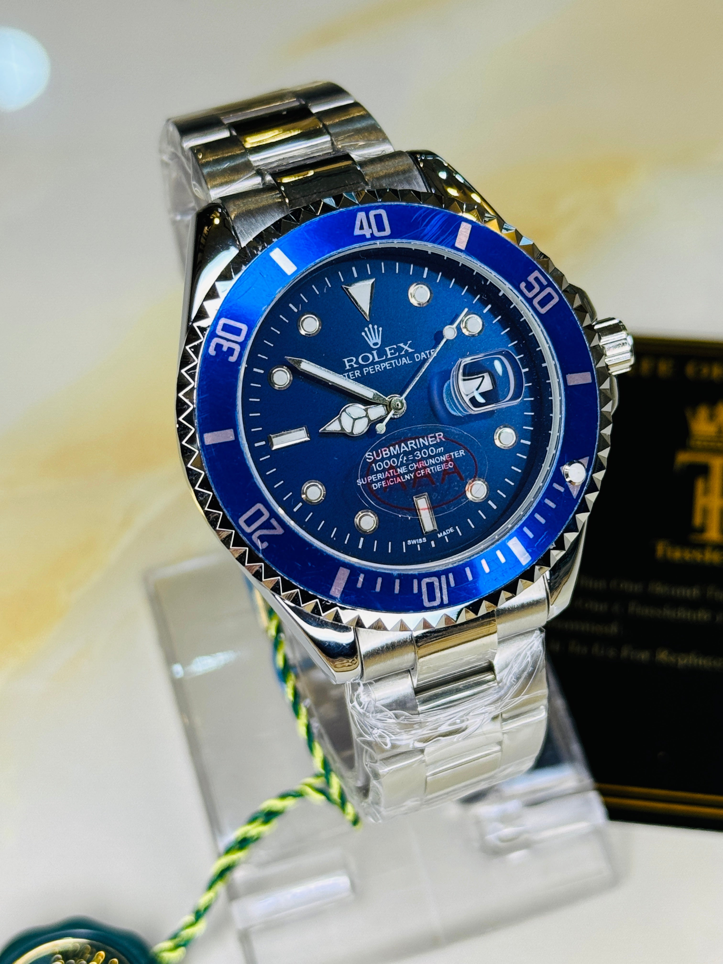 Submariner Date Sapphire Dial Silver Watch