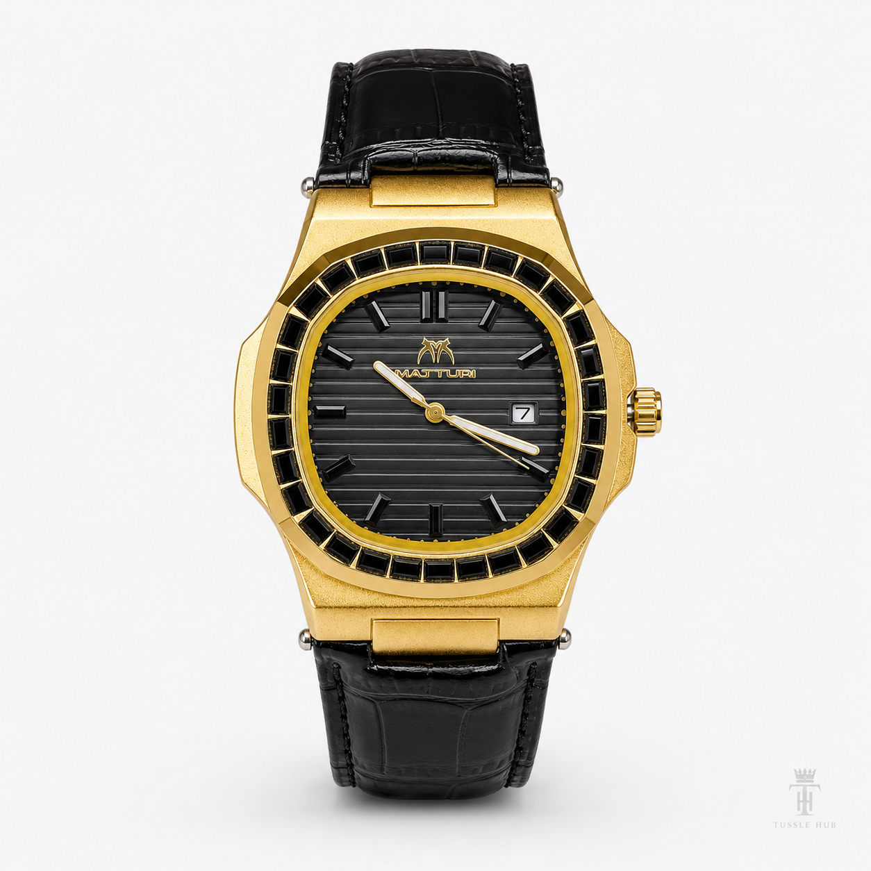Matturi Black Gold Zircon Watch