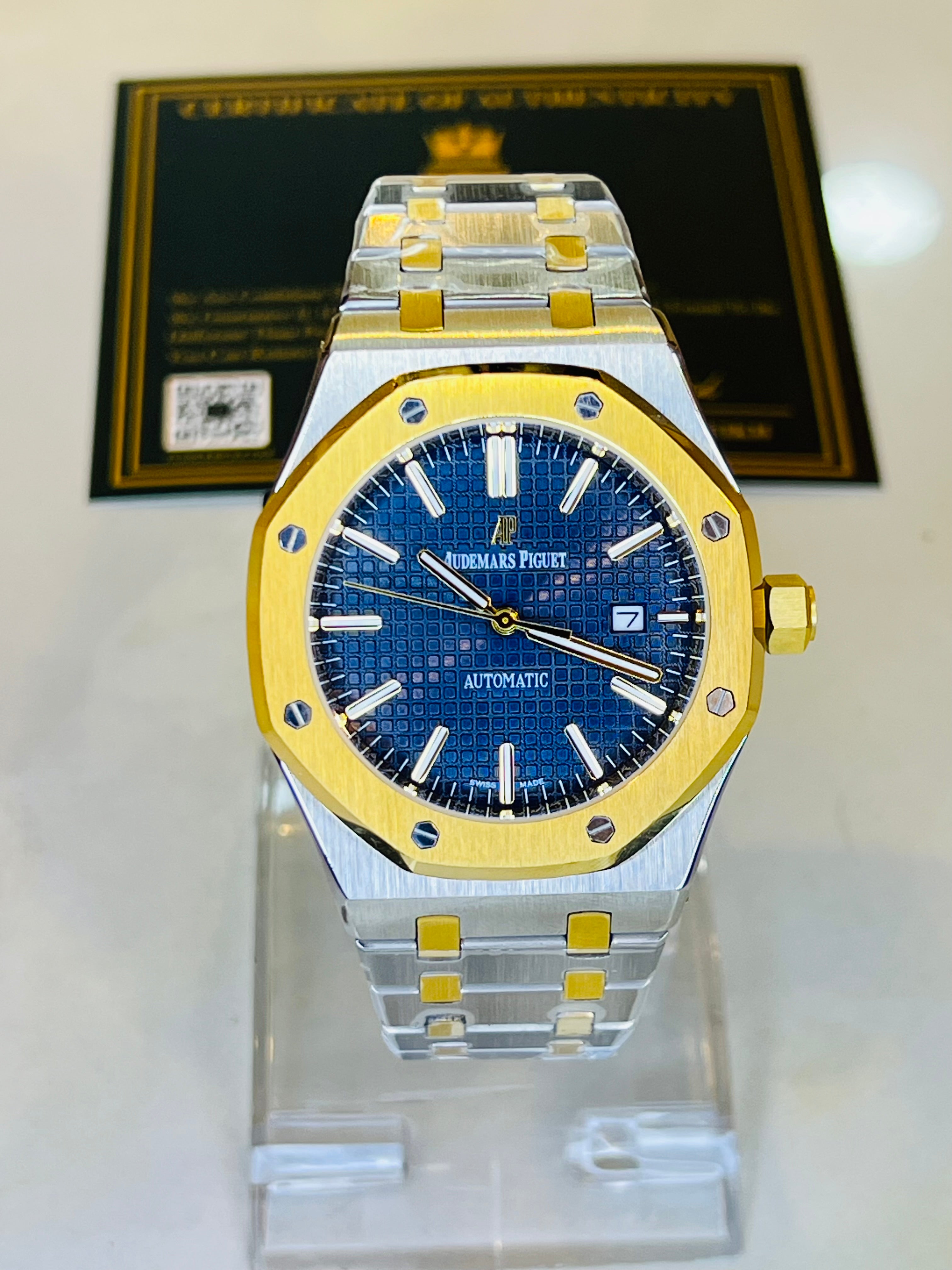 AP Two Tone Automatic Blue Dial Super Clone Watch