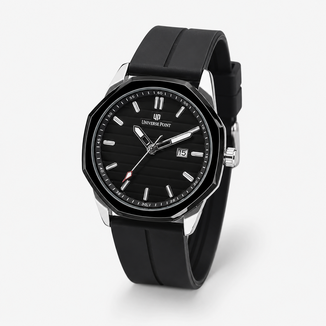 All Black Universe Octa Magnet Strap Watch