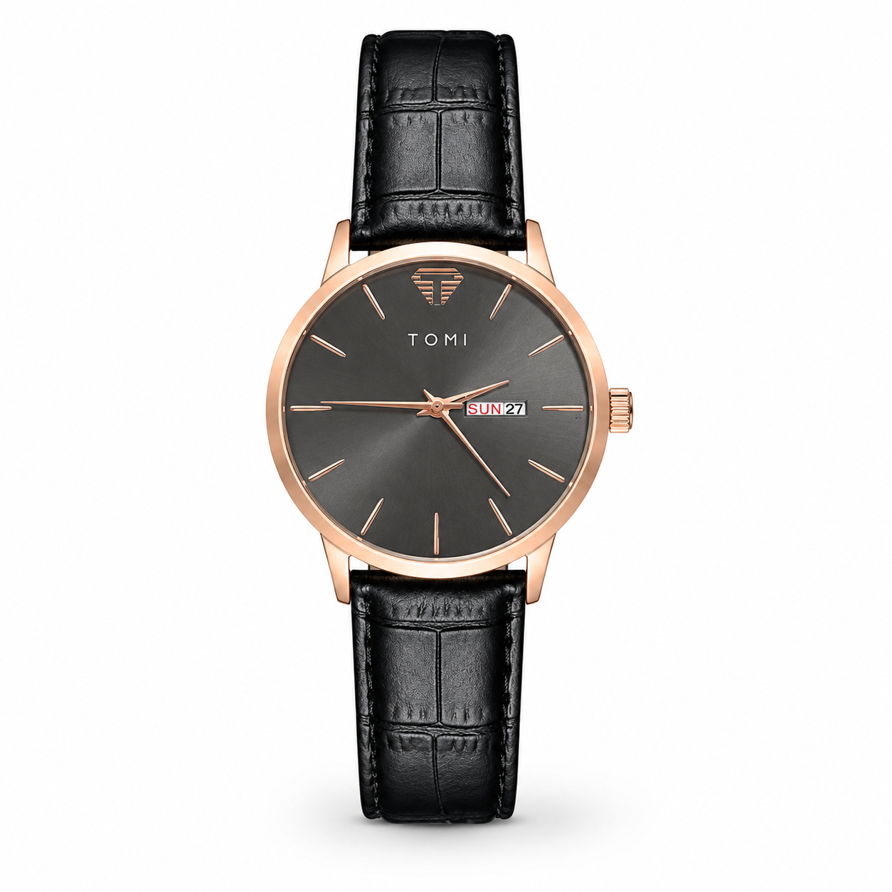 Tomi Day Date Gold Black Watch