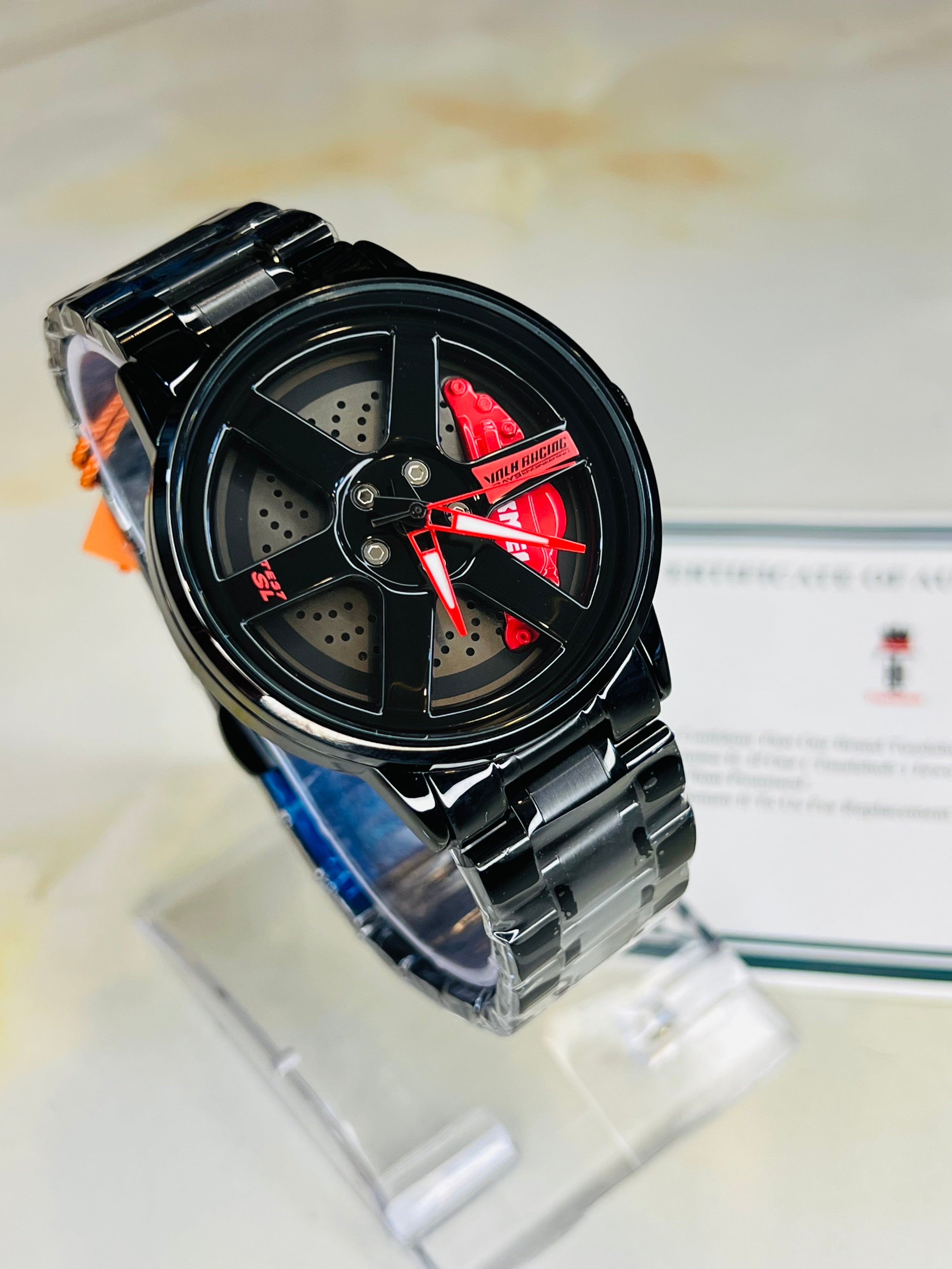 Skmei Red Vossen Ace Dial Wheel Watch