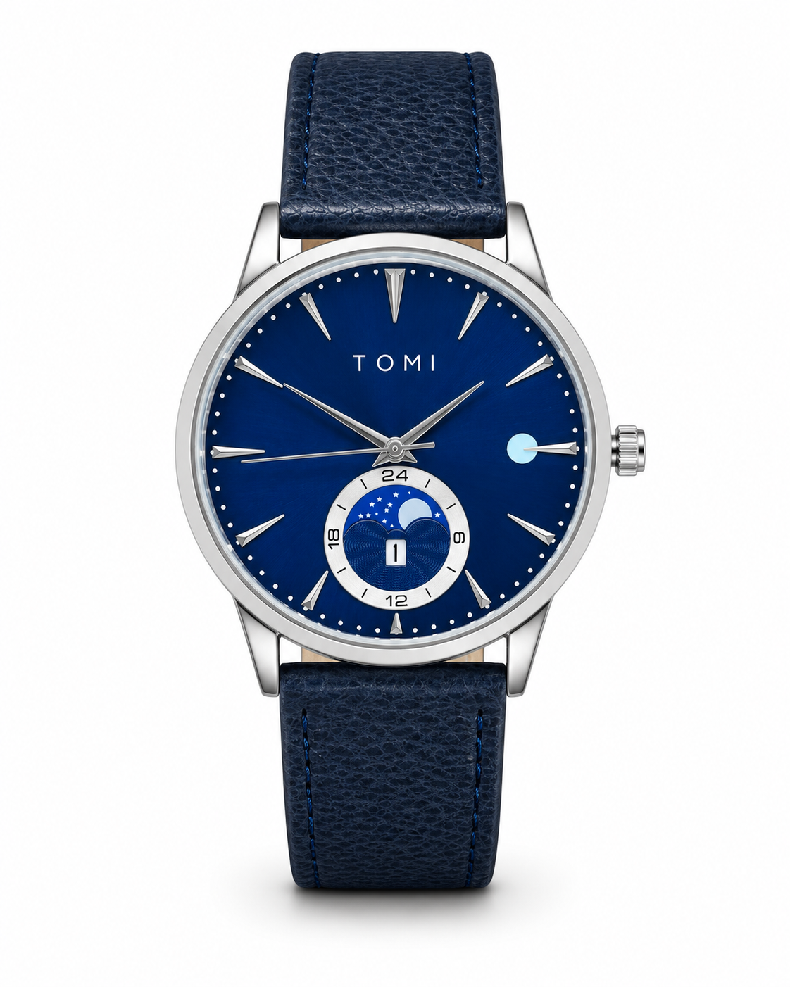 Tomi All Blue Leather Magnetic Strap Watch