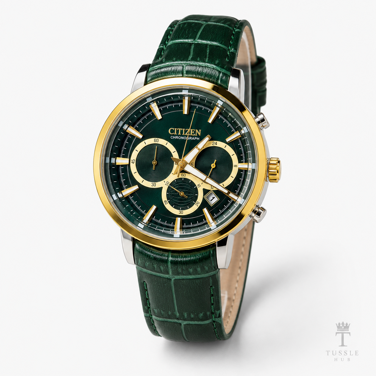 Citizen Globe Forest Green Chronograph Watch