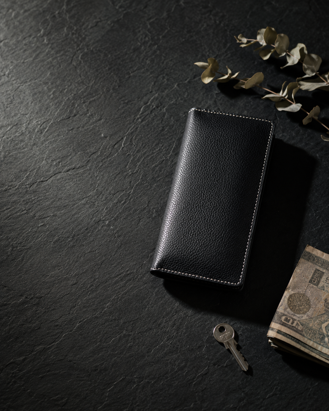 Tussle Mag Lock Elite Black Long Wallet