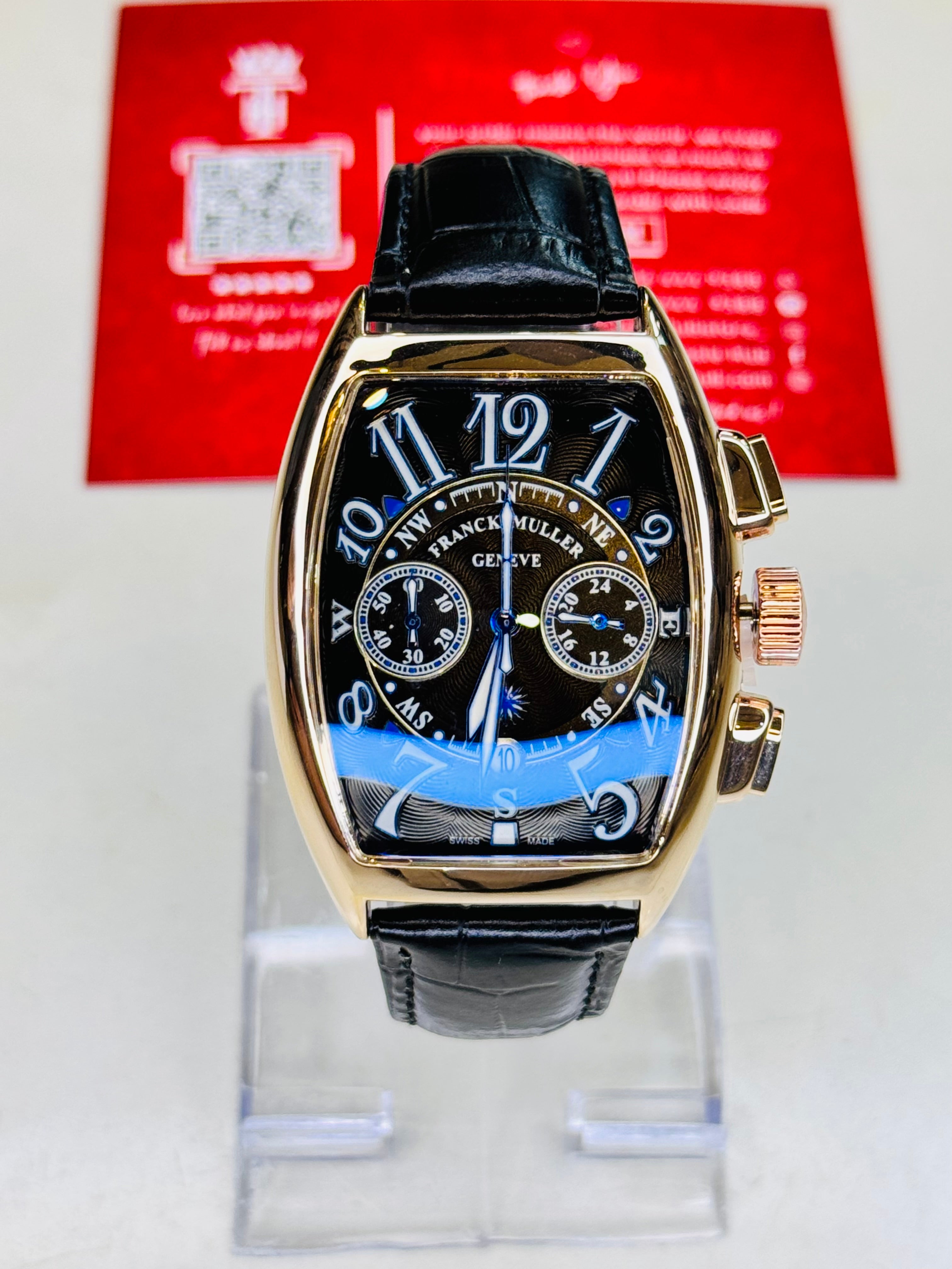 Frank Muller Black Copper Chronograph Dial Watch