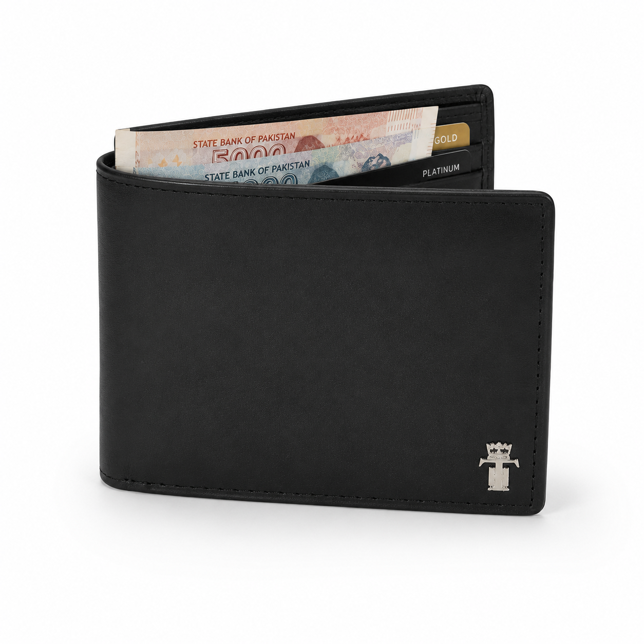 Tussle Prestige Black Leather Wallet