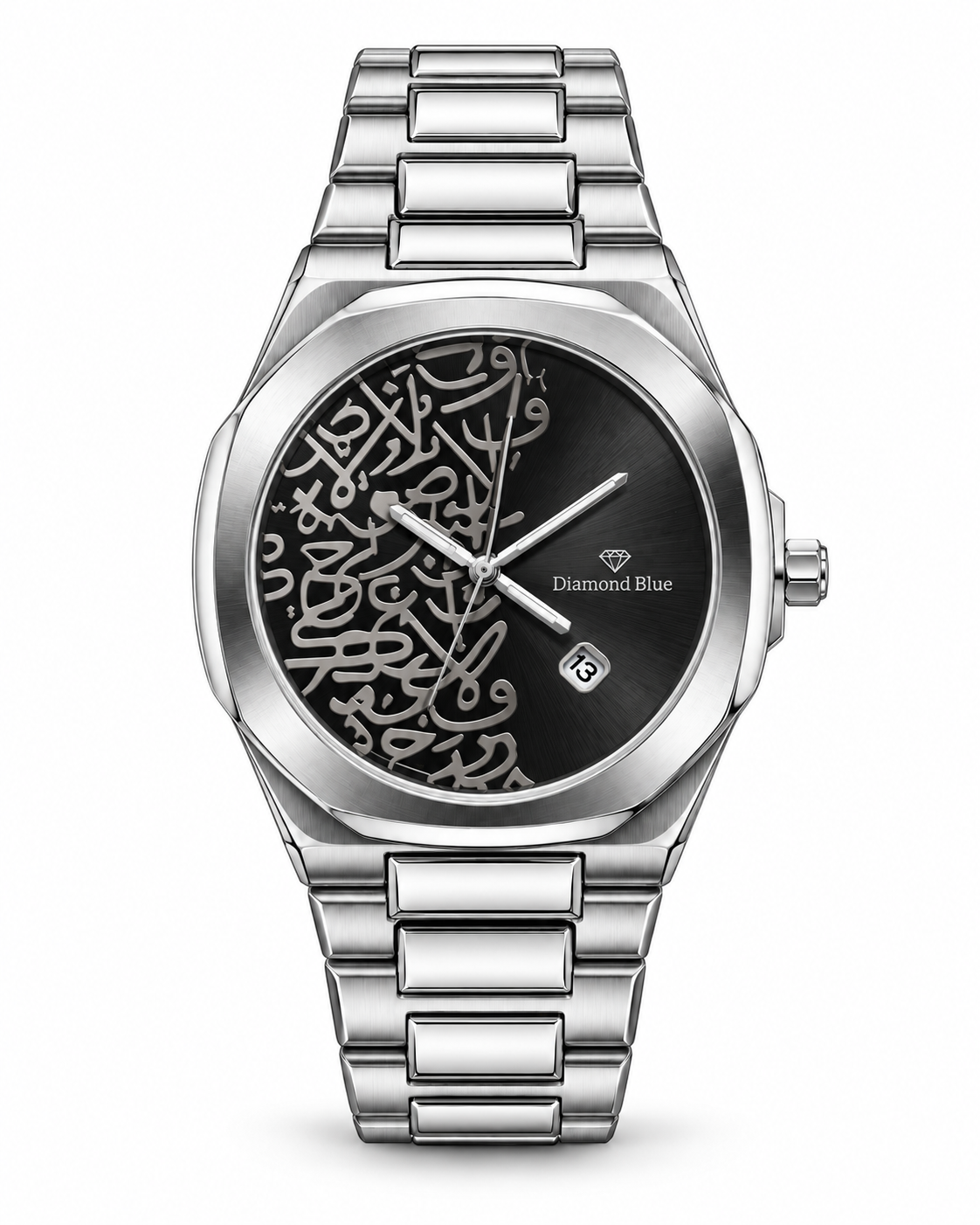 Arabic Calligraphy Silver Watch