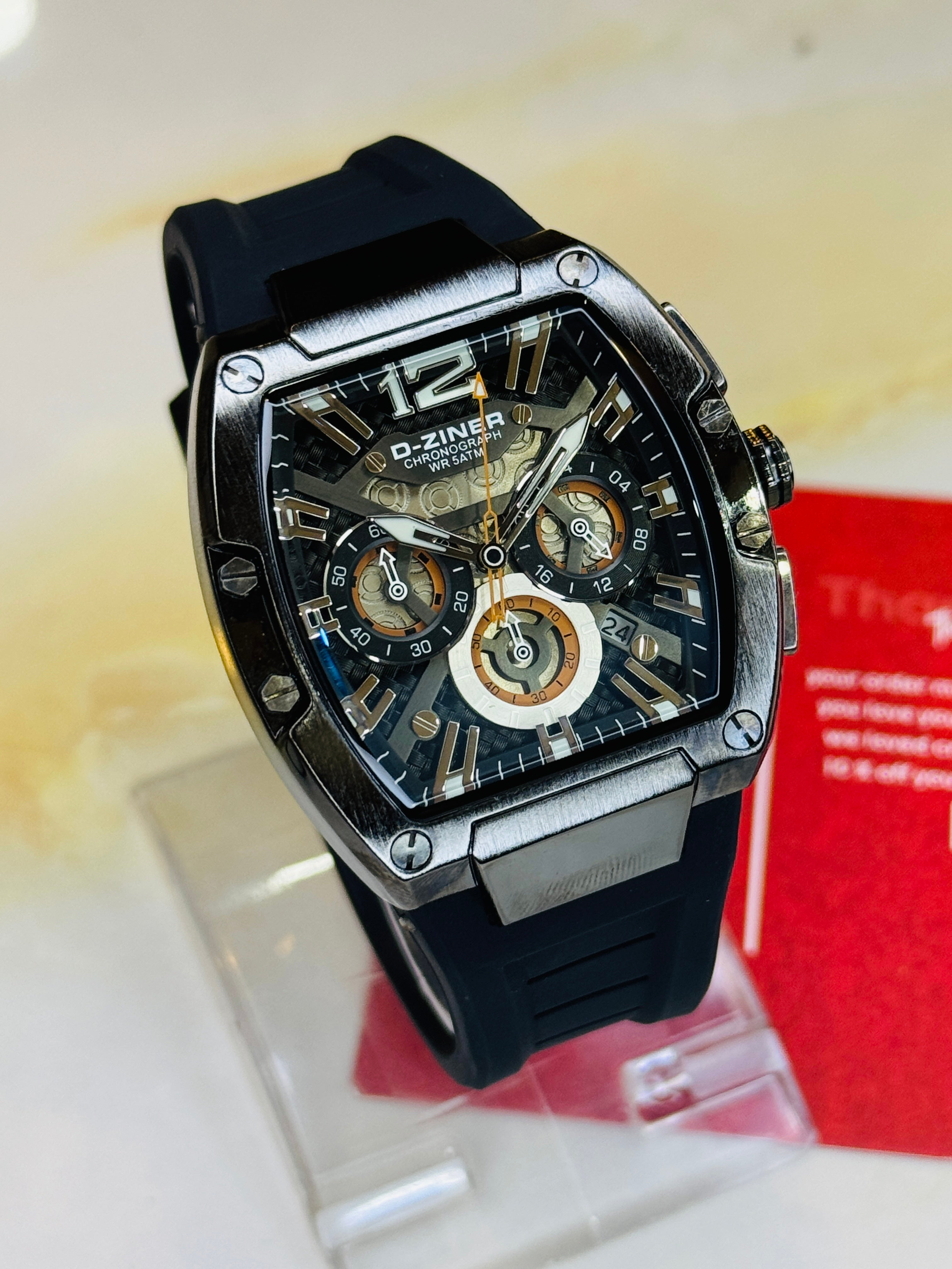 D-Ziner RM All Black Chronograph Watch