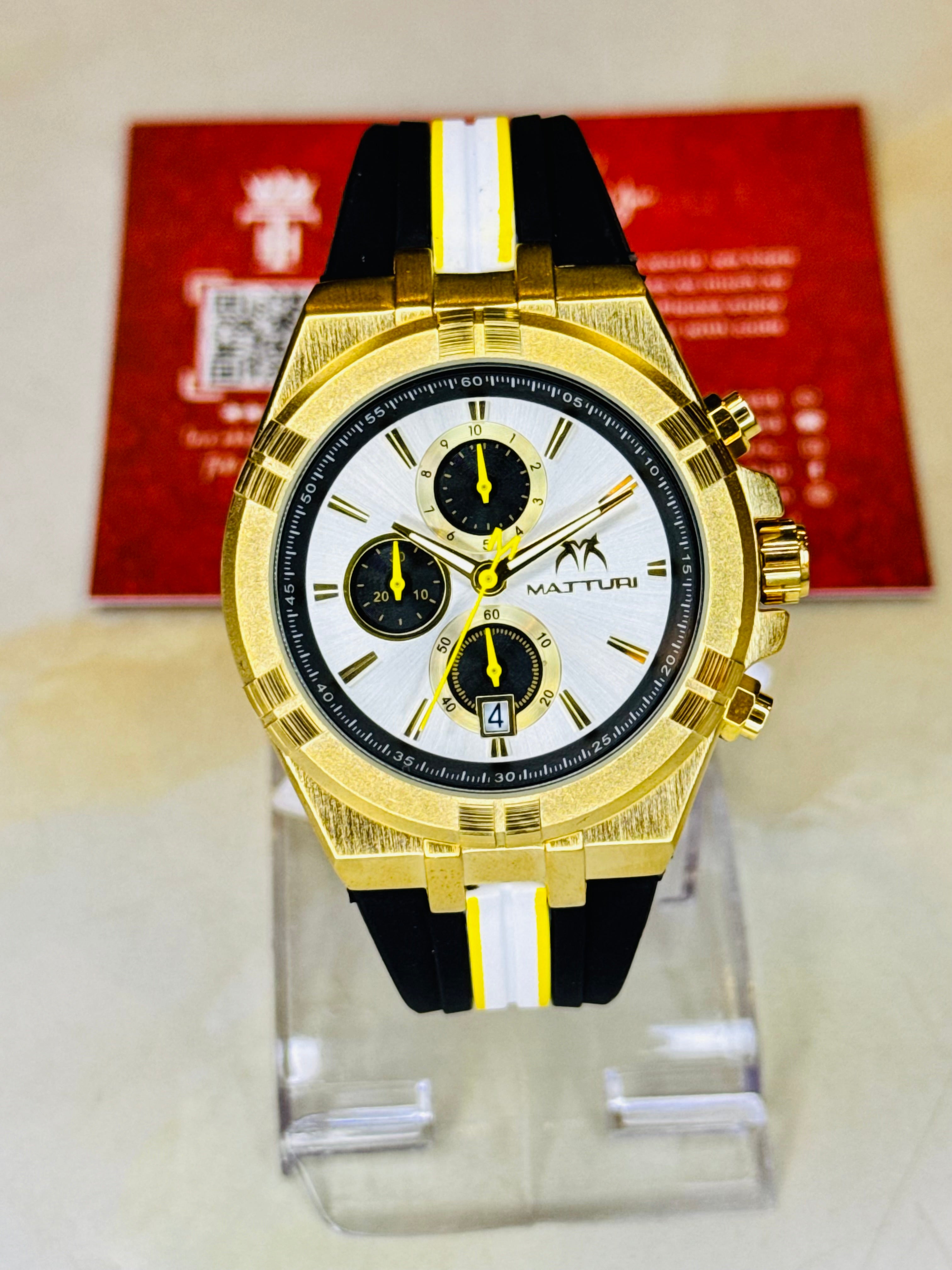 Black Gold Matturi Shift Chronograph Watch