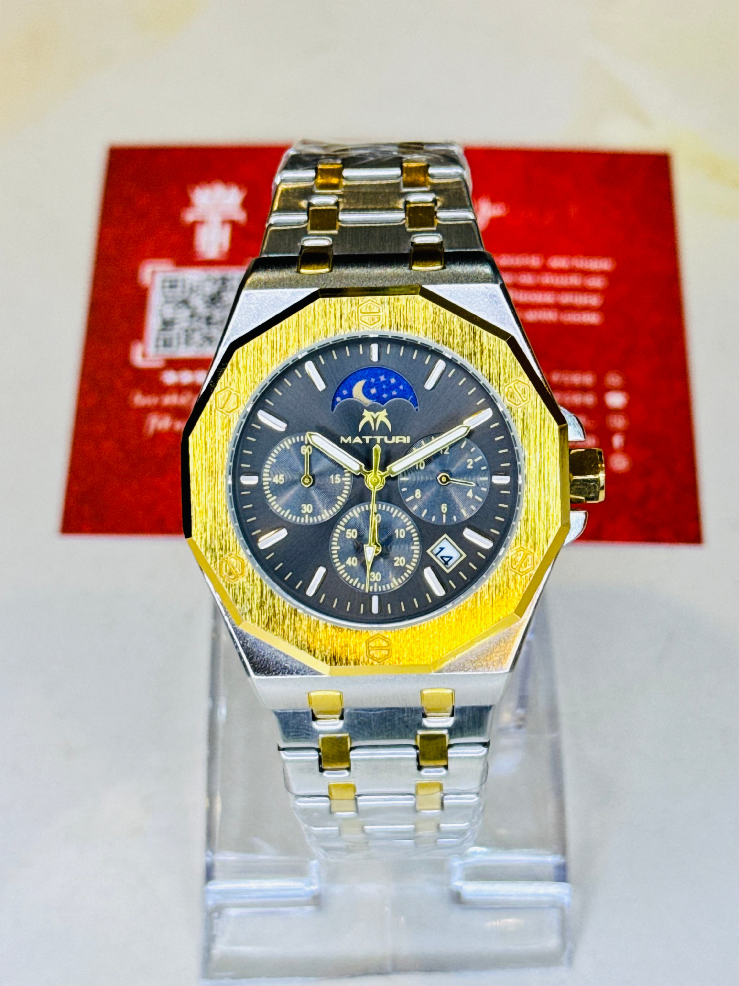 Royal Oak Two Tone Grey Chronograph Waterproof Watch